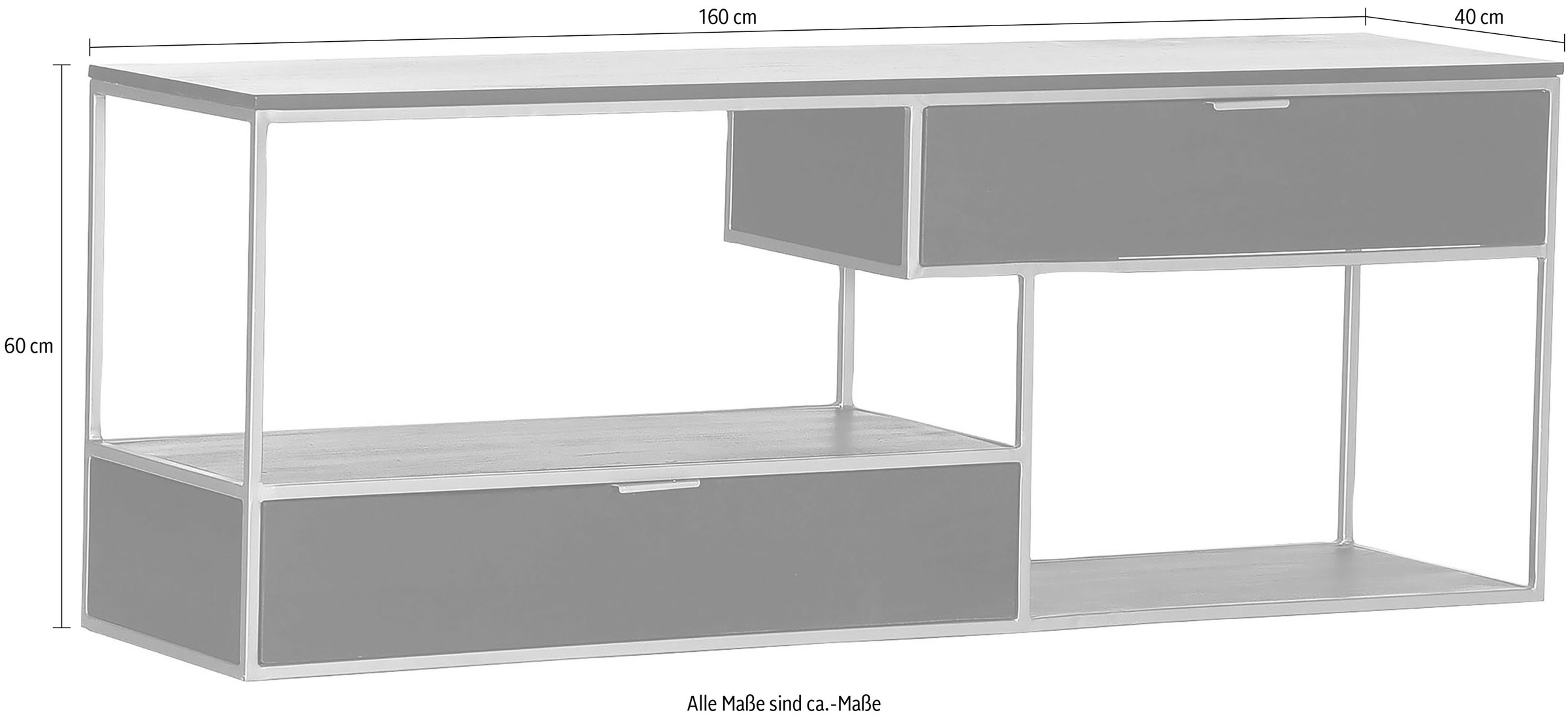 Gutmann Factory Lowboard »Porto« Kommode, Breite 160 cm