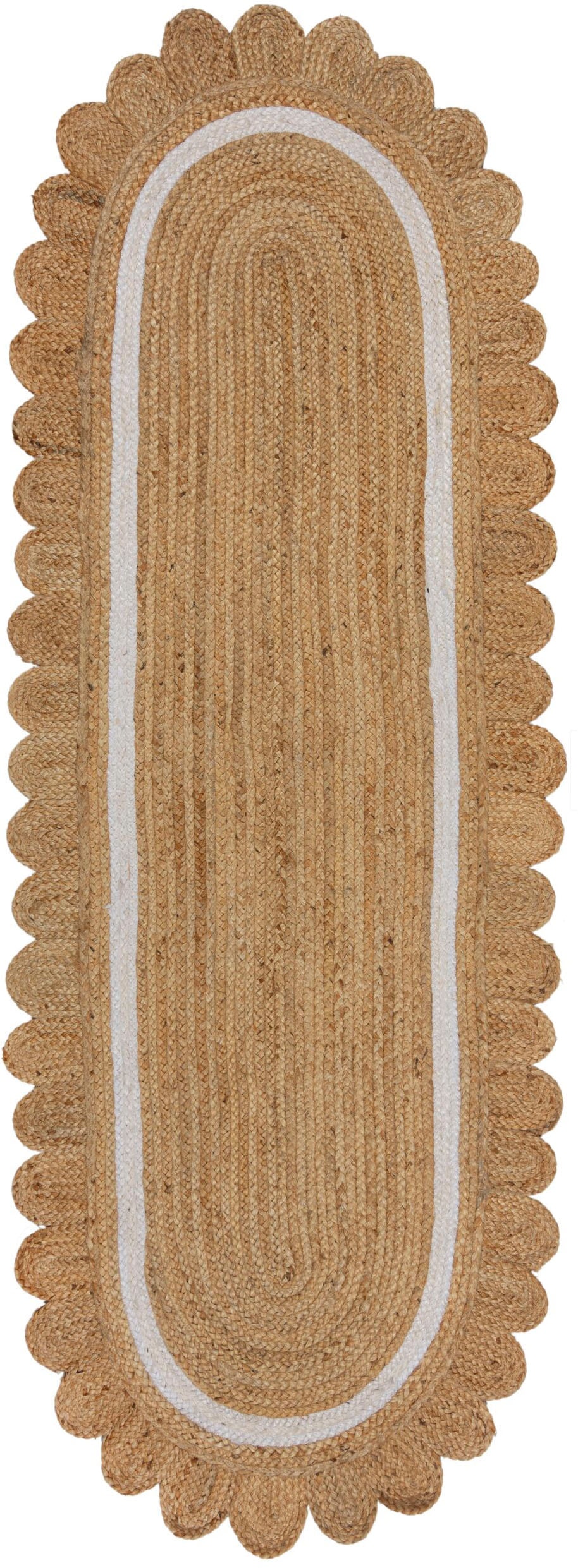 FLAIR RUGS Teppich »Grace«, rechteckig, 4 mm Höhe, Jute Teppich mit Wellens günstig online kaufen