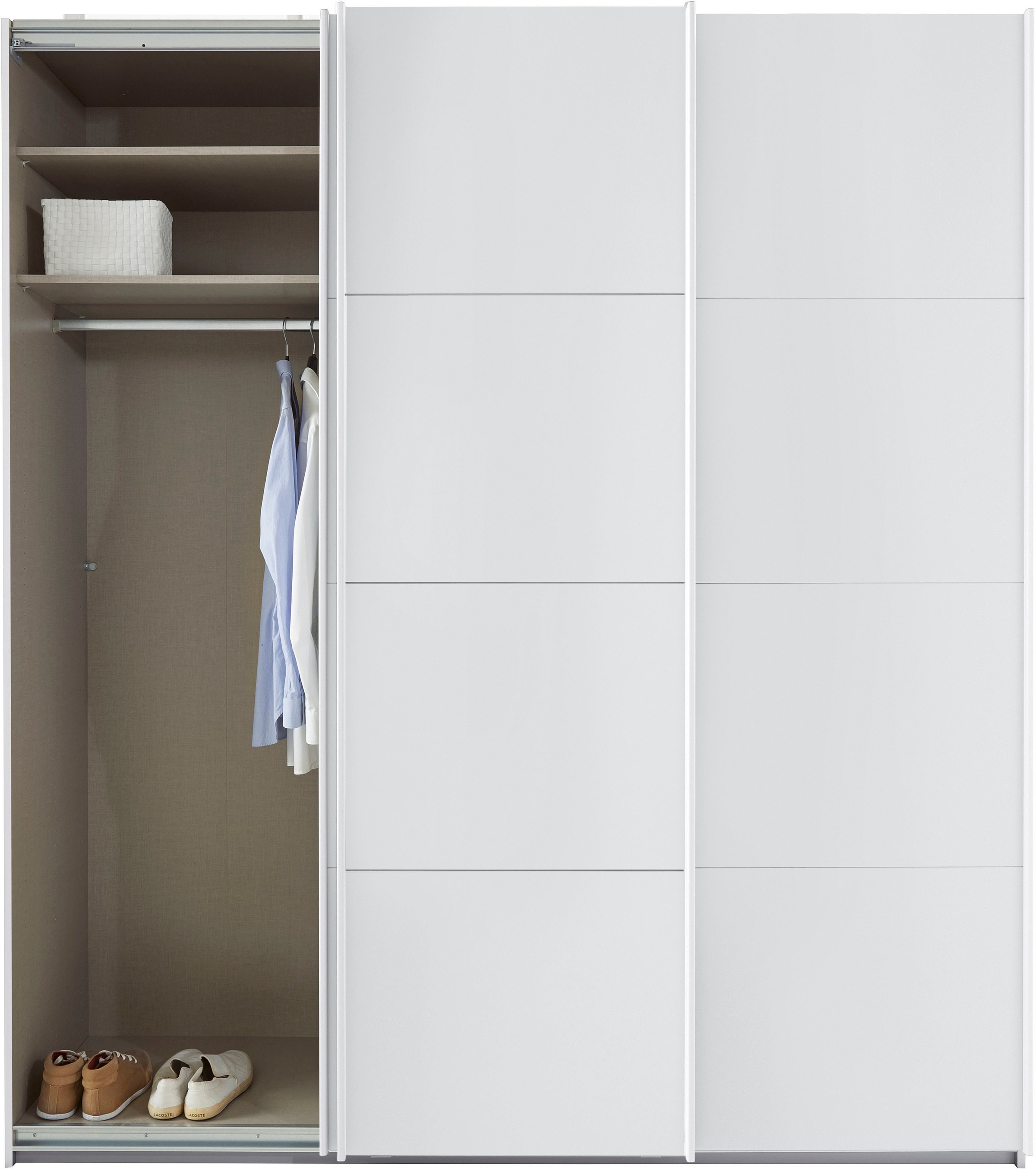 rauch Schwebetürenschrank »Kleiderschrank Schrank Garderobe TOPSELLER OTELI inkl. Inneneinteilung«, mit 3 Innenschubladen sowie zusätzlichen Einlegeböden MADE IN GERMANY