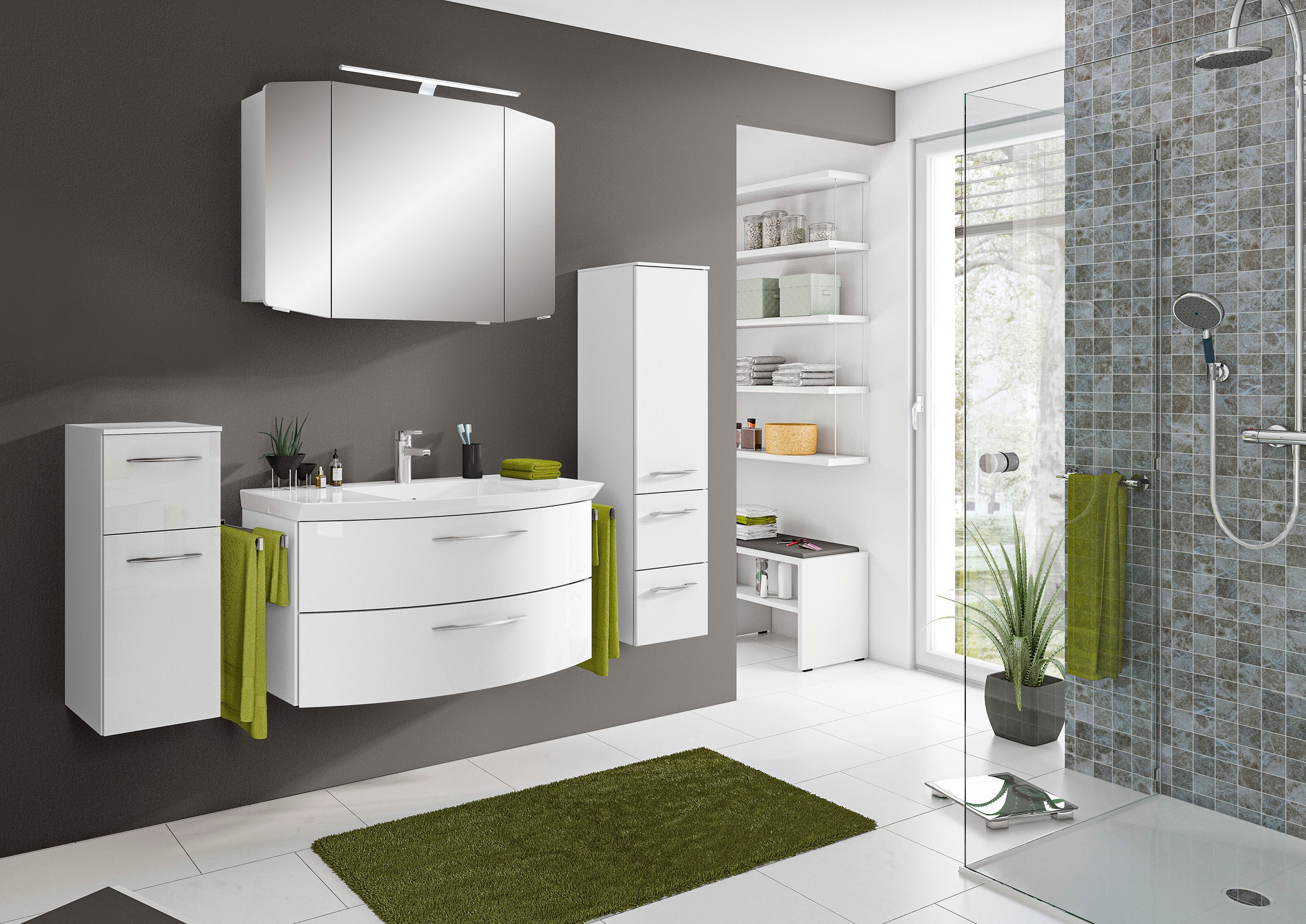 Saphir Badezimmer-Set »Cassca Sprint 4-teilig Mineralmarmor-Waschtisch mit günstig online kaufen