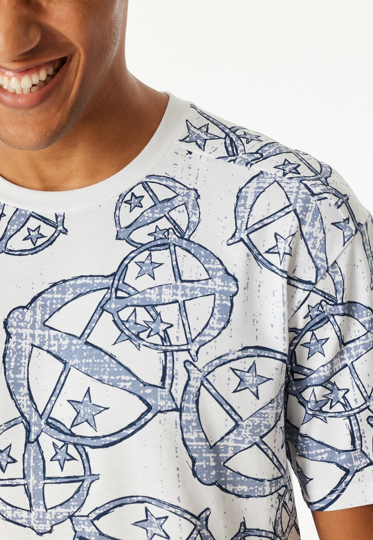 Schiesser Kurzarmshirt »SCHIESSER 150 YEARS«, Rundhalsausschnitt, Baumwolle, Allover-Print