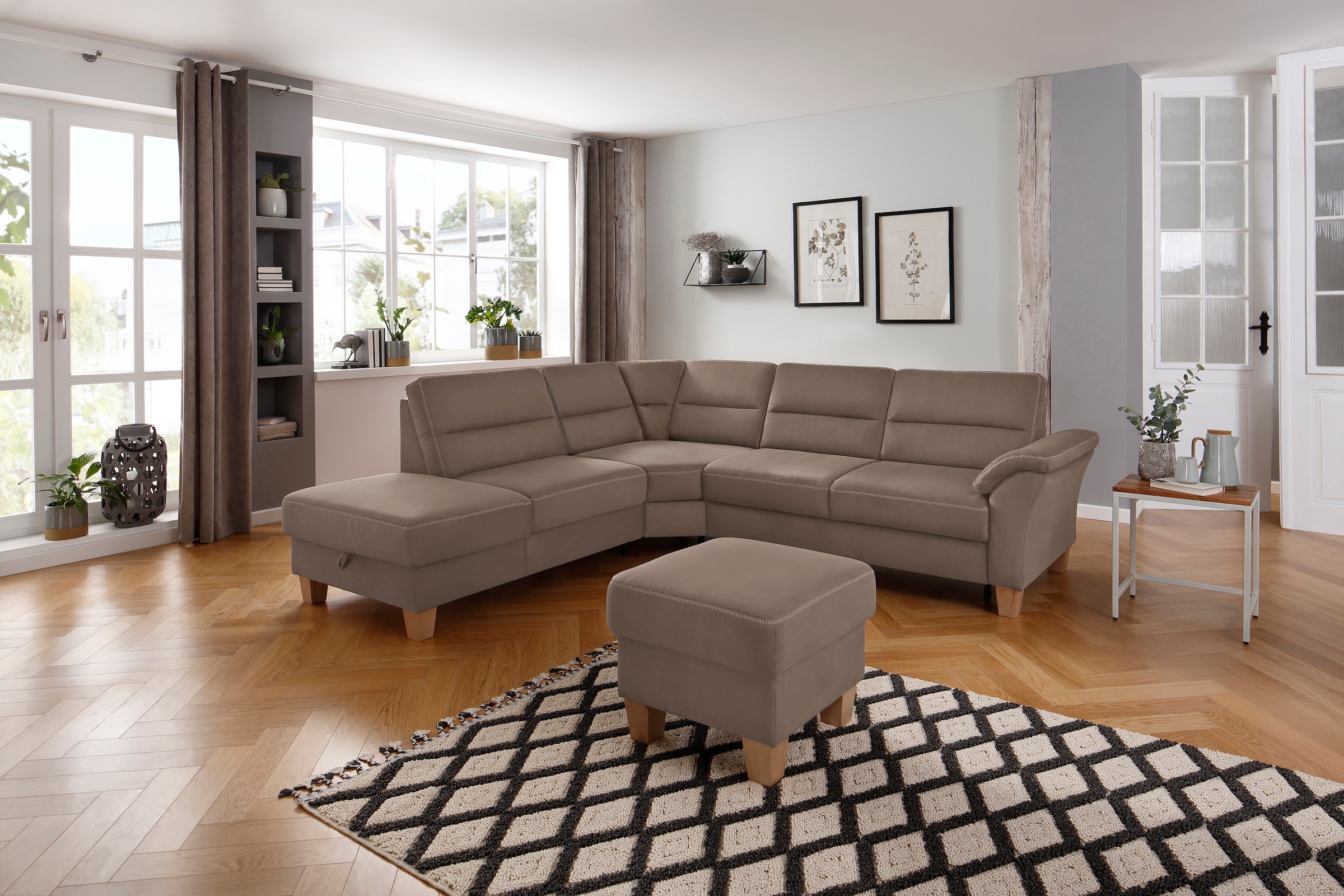 Home affaire Ecksofa »Soleo L-Form«, komfortabel durch Trapezecke mit Relax günstig online kaufen
