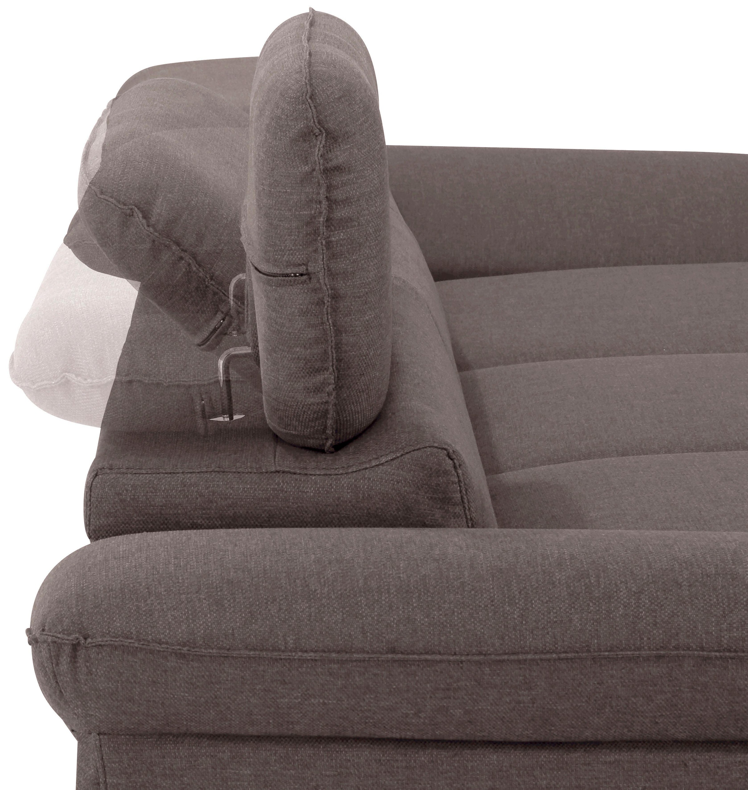 Home affaire Ecksofa »Pilot L-Form«, mit Kopfteilverstellung, wahlweise mit Bettfunktion & Bettkasten