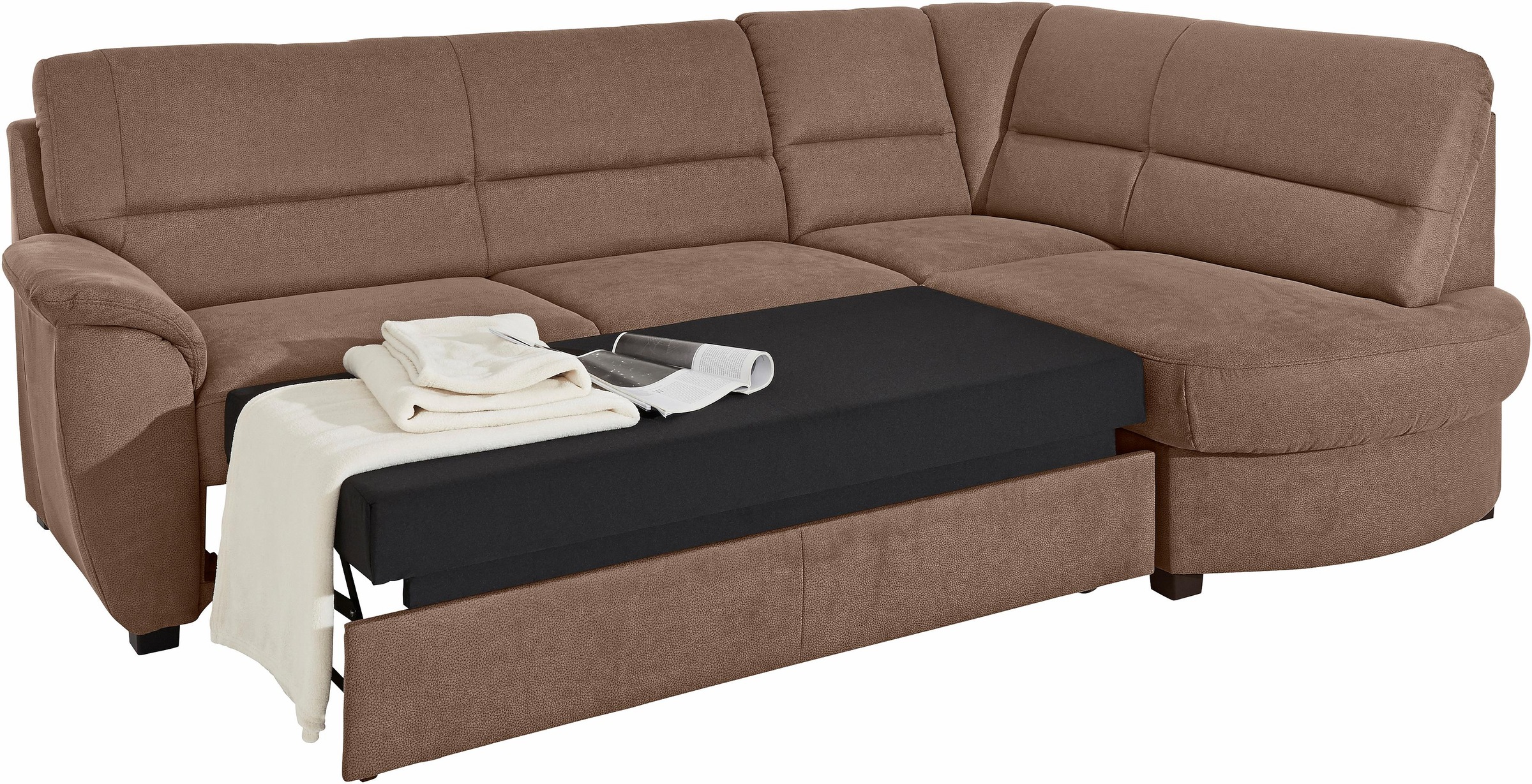 sit&more Ecksofa »Pandora L-Form« wahlweise mit Bettfunktion und Bettkasten günstig online kaufen