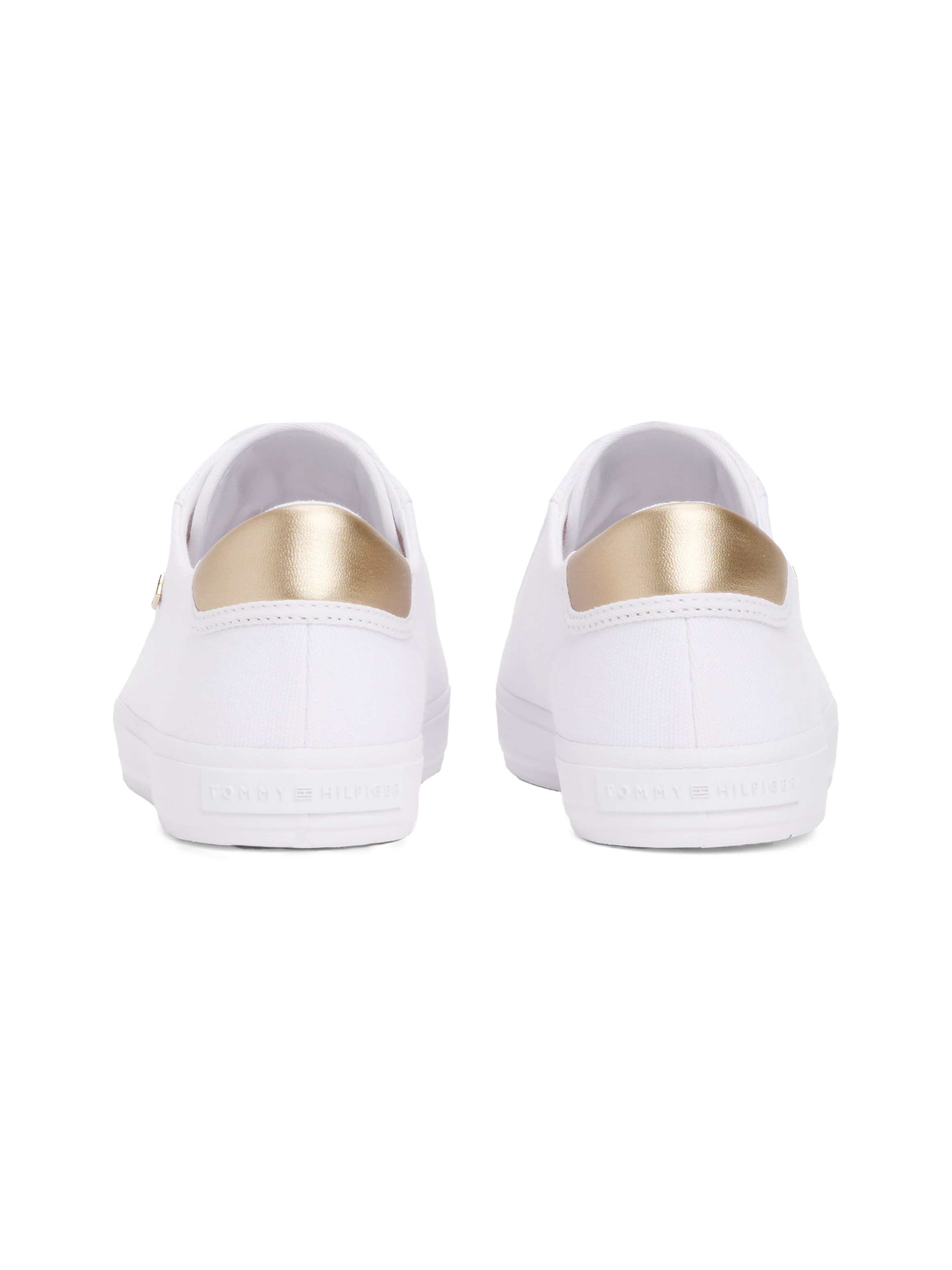 Tommy Hilfiger Plateausneaker »VULC CANVAS LACE UP SNEAKER«, Freizeitschuh, Halbschuh, Schnürschuh, in schmaler Form