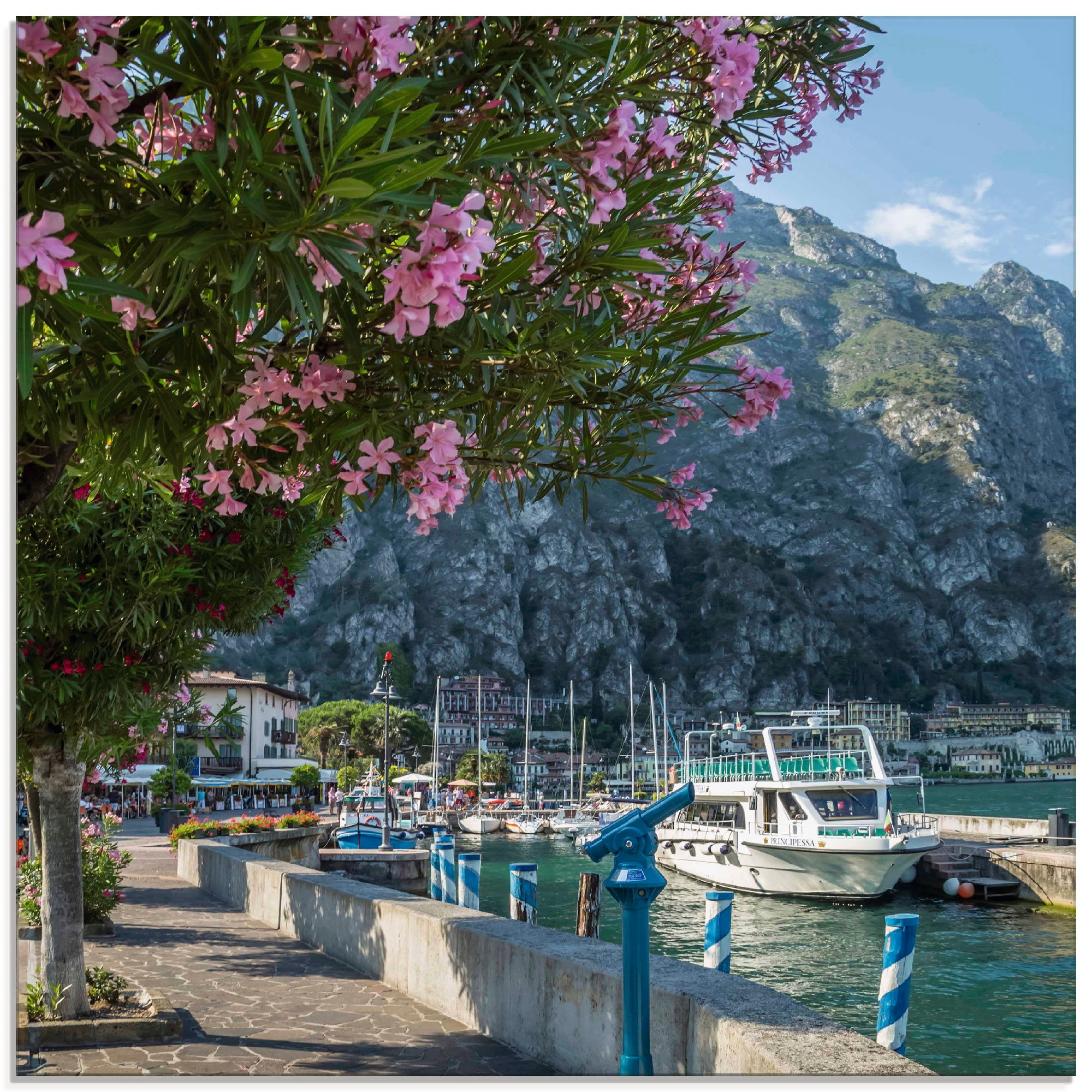 Glasbild »Gardasee Hafen Limone sul Garda II«, Europa, (1 St.), in verschiedenen Größen