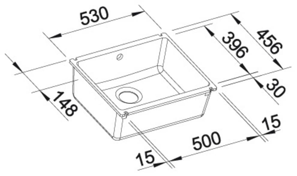 Blanco Küchenspüle »SUBLINE 500-U« 1 Stk. tlg. zum wechselseitigen Einbau geeignet