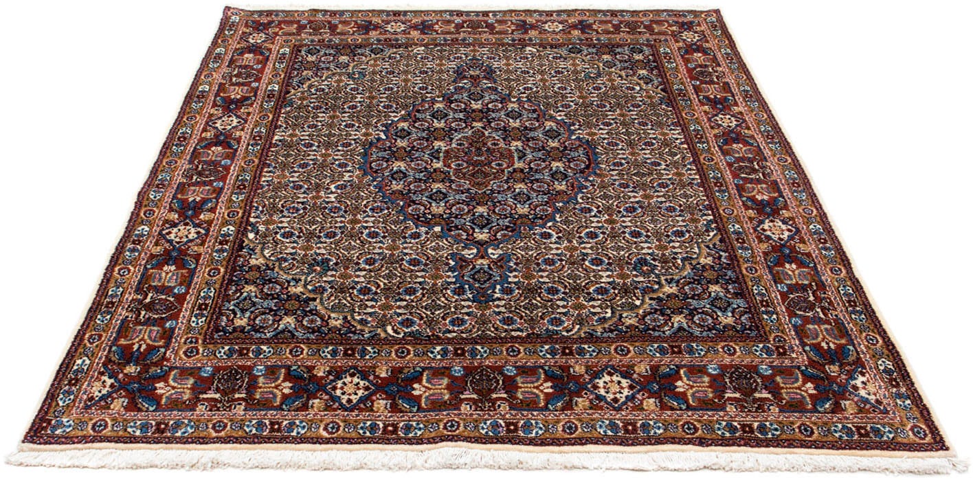 morgenland Wollteppich »Moud Medaillon Beige 195 x 147 cm«, rechteckig, 10 günstig online kaufen