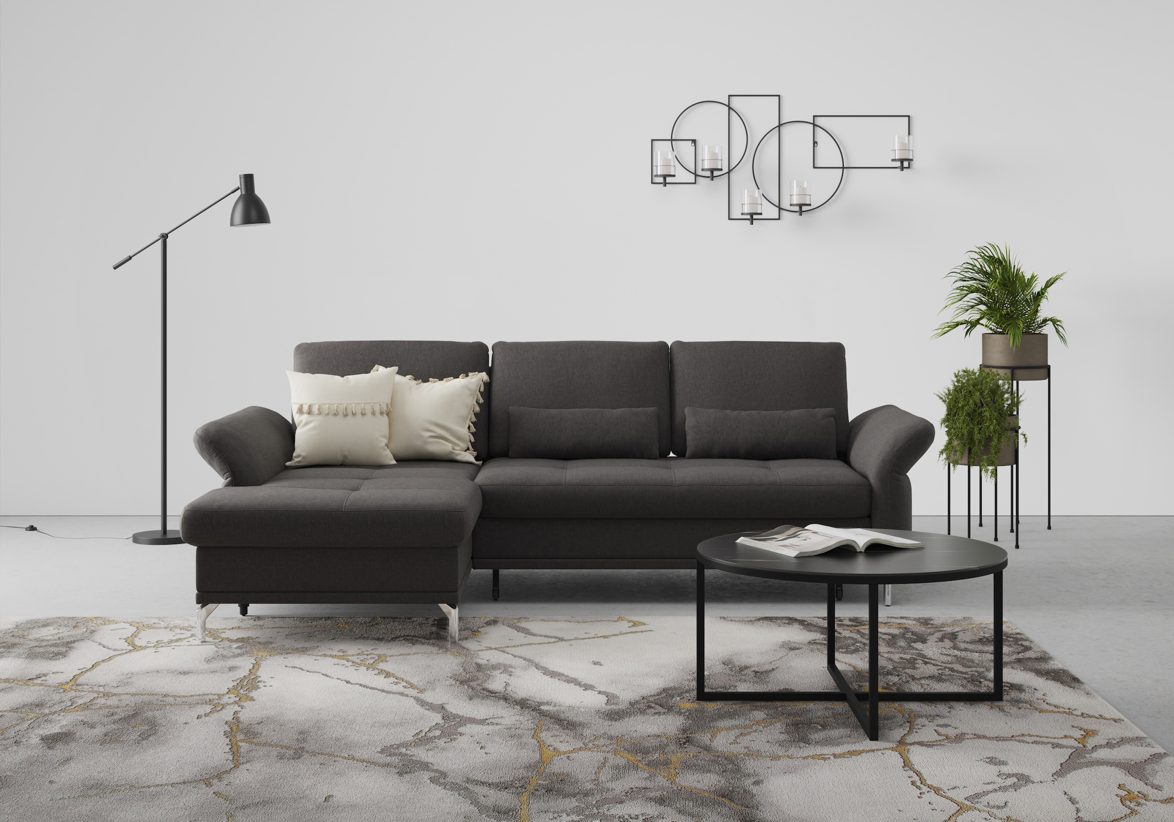 INOSIGN Ecksofa »Palm Beach L-Form«, Federkern, mit Sitztiefenverstellung, günstig online kaufen