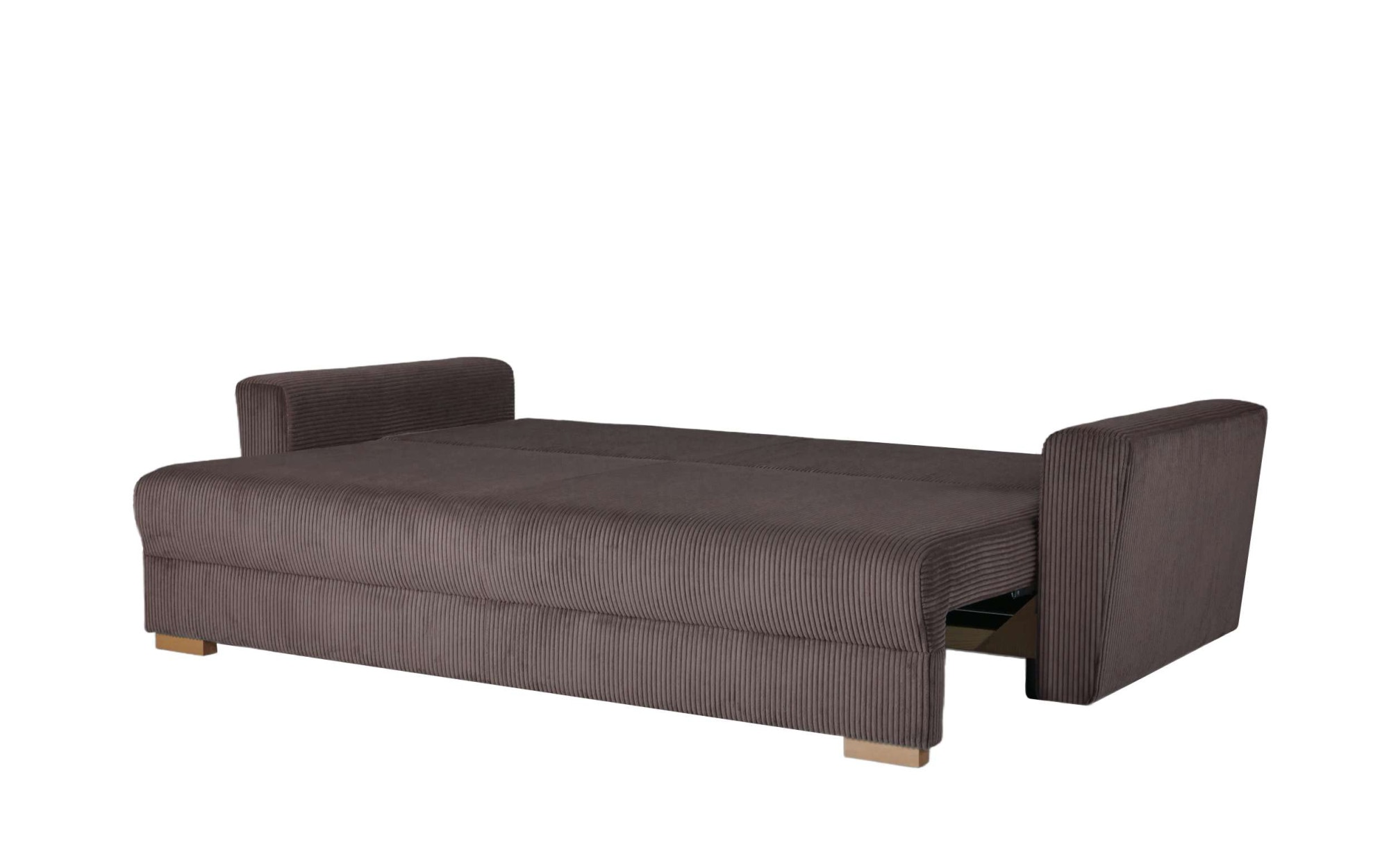 INOSIGN 3-Sitzer »MAGHERA Schlafsofa mit Bettkasten, in hochwertiger Verarbeitung«, mit Wellenunterfederung, Cord und Struktur-Bezug, B/H/T 230/92,5/79 cm