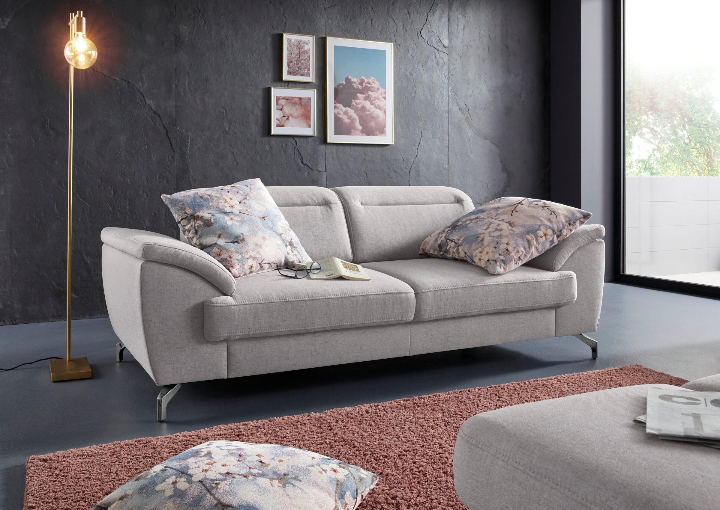 sit&more "Percy" 12 cm Fußhöhe, Sitztiefenverstellung, wahlweise Kopfteilve günstig online kaufen