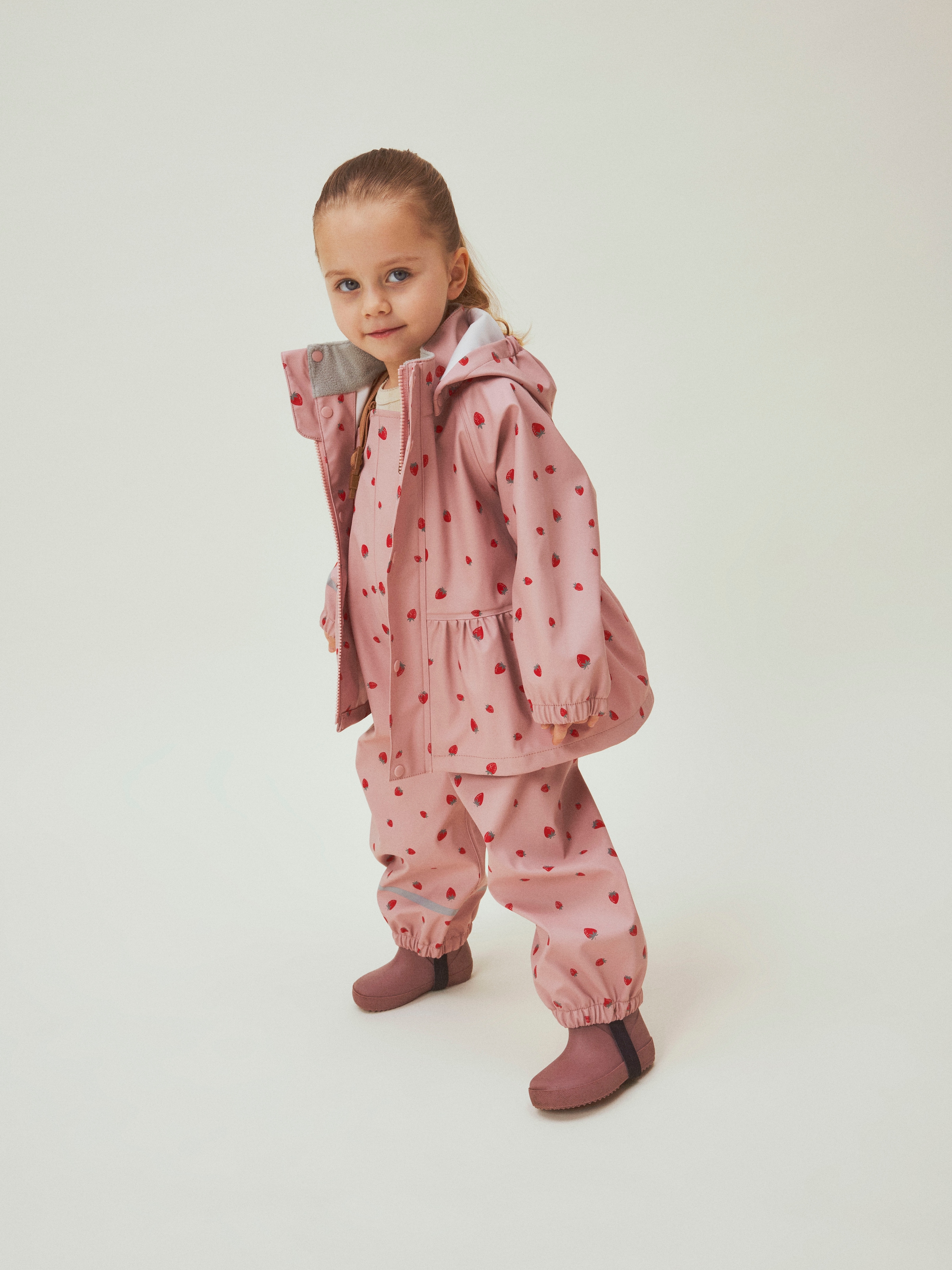 Name It Regenjacke »NMFDRY10 RAIN SET AOP FO« Set,  mit Kapuze mit passender Hose