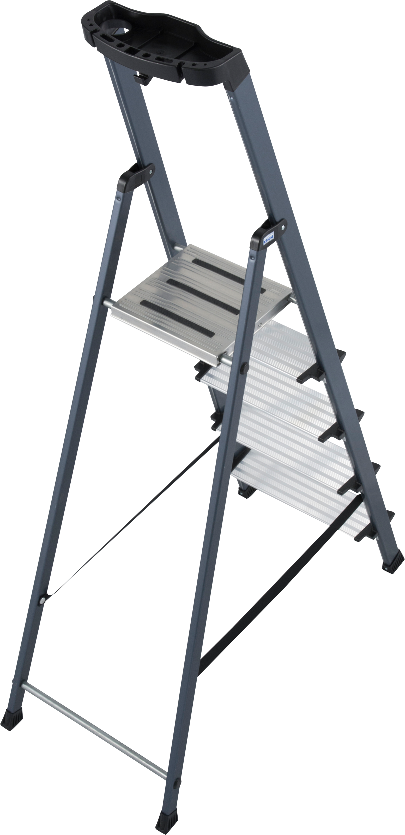 KRAUSE Stehleiter »Securo«, Alu eloxiert, 1x5 Stufen, Arbeitshöhe ca. 305 cm