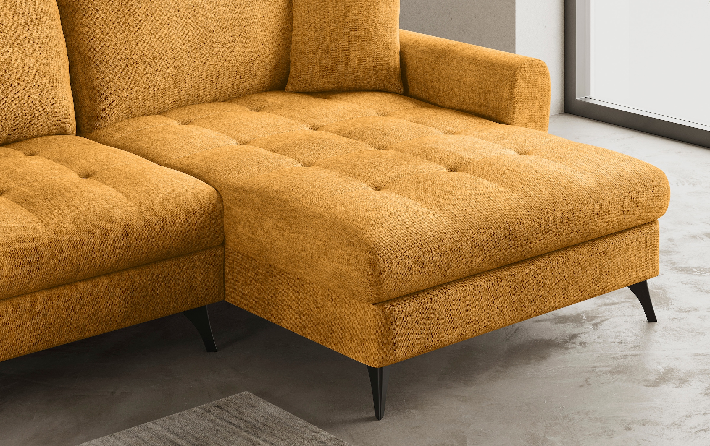 Mr. Couch Ecksofa »Blackburn II L-Form«, Wahlweise mit Kaltschaumpolsterung bis 140 kg belastbar