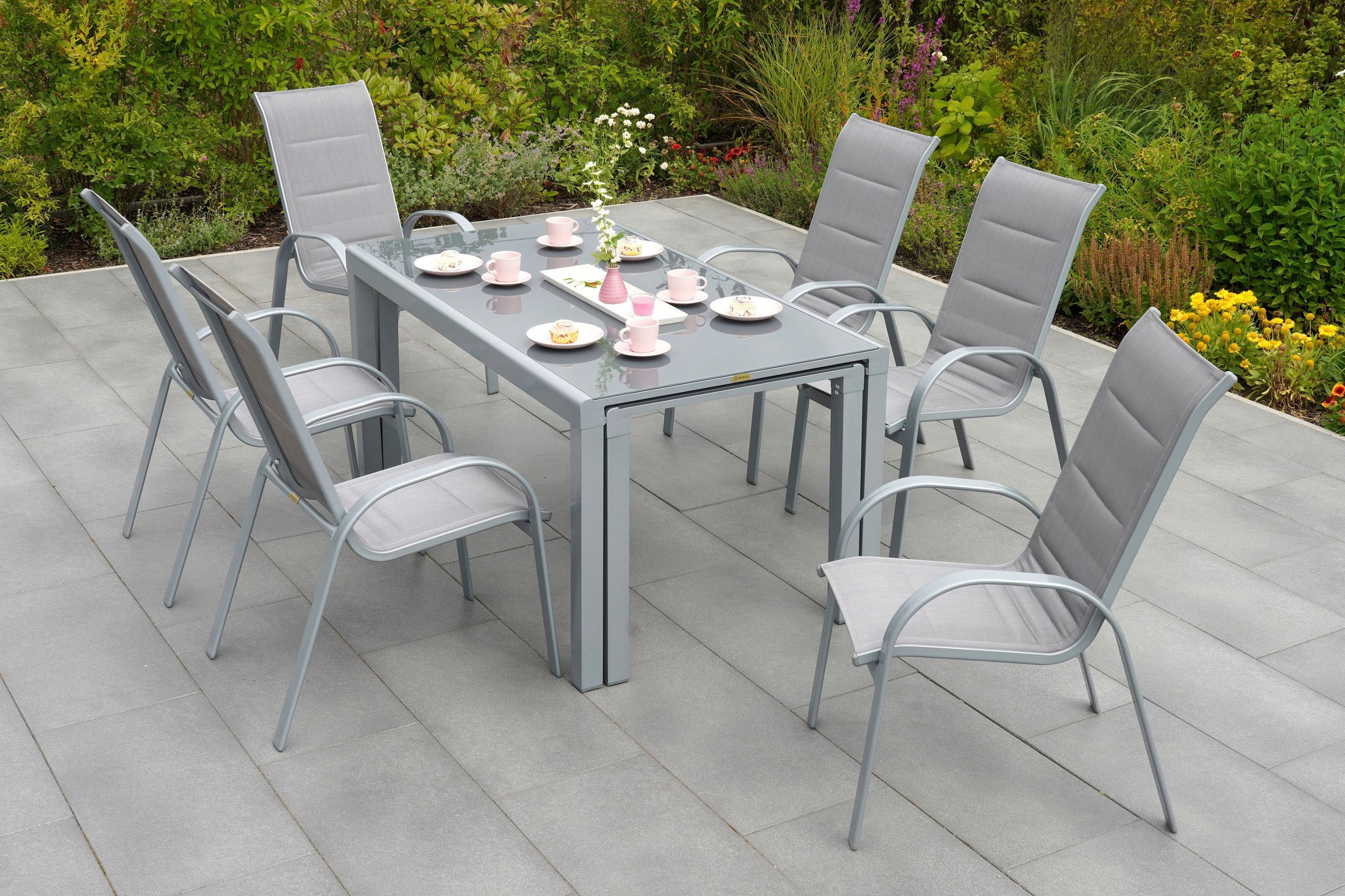 MERXX Garten-Essgruppe »Amalfi di Lusso« 8 Stk. tlg. mit 6 Sesseln und vers günstig online kaufen
