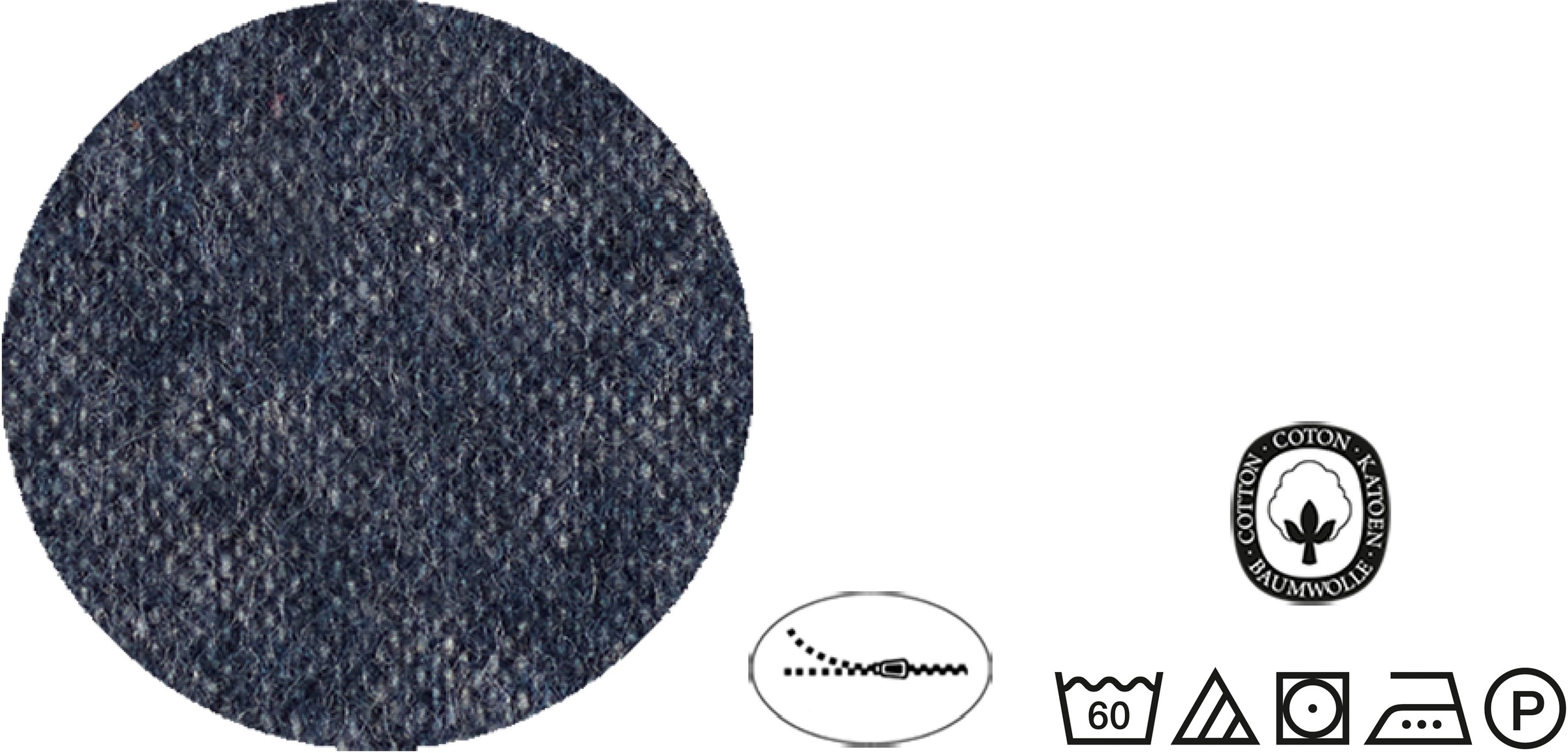 Biberna Kissenbezug »Hermal Flanell mit Reißverschluss, Melange-Optik, Wendekissenbezug« Feinflanell, Made in Germany zertifiziert, kuschelig weich, mit Paspel