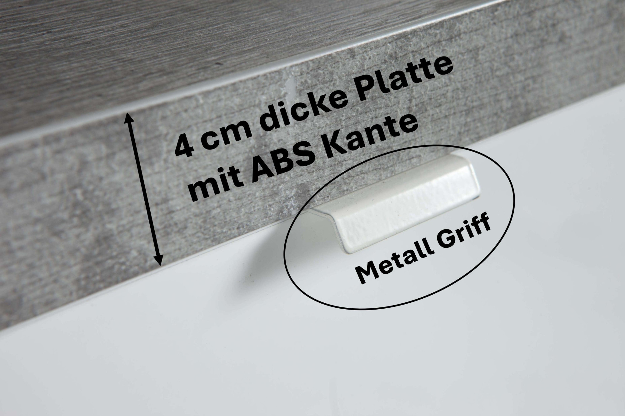 Composad Rollcontainer »PRATICO«, 3 Schubladen,hochglanz lackiert und Metallgriff