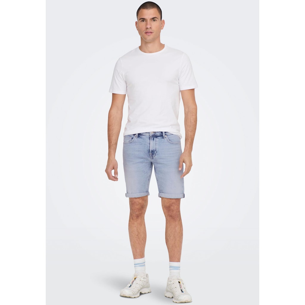 ONLY & SONS Jeansshorts »ONSPLY LIGHT BLUE 5189 SHORTS DNM NOOS«