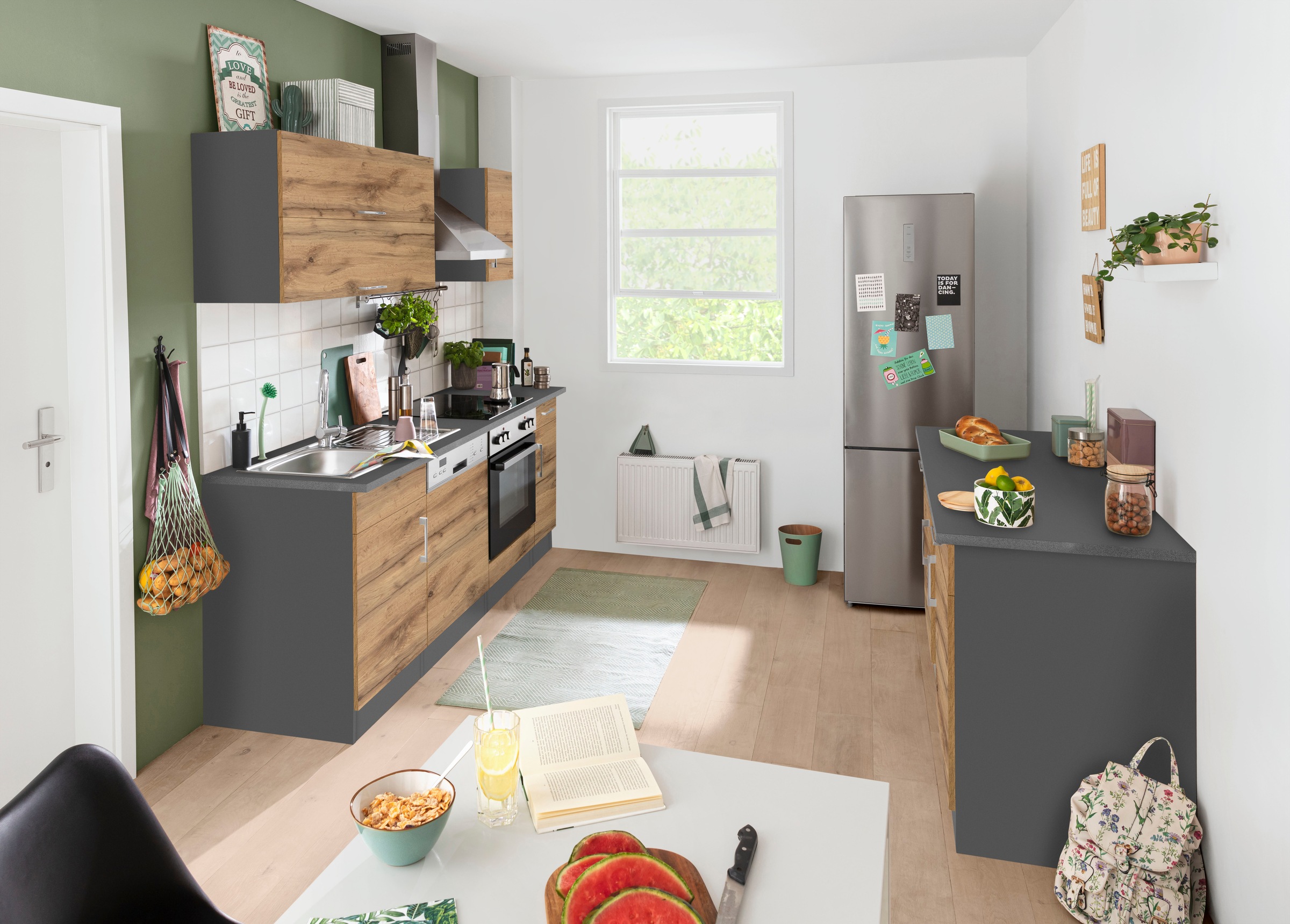 KOCHSTATION Küchenzeile "KS-Colmar" mit E-Geräten, Breite 210 cm günstig online kaufen