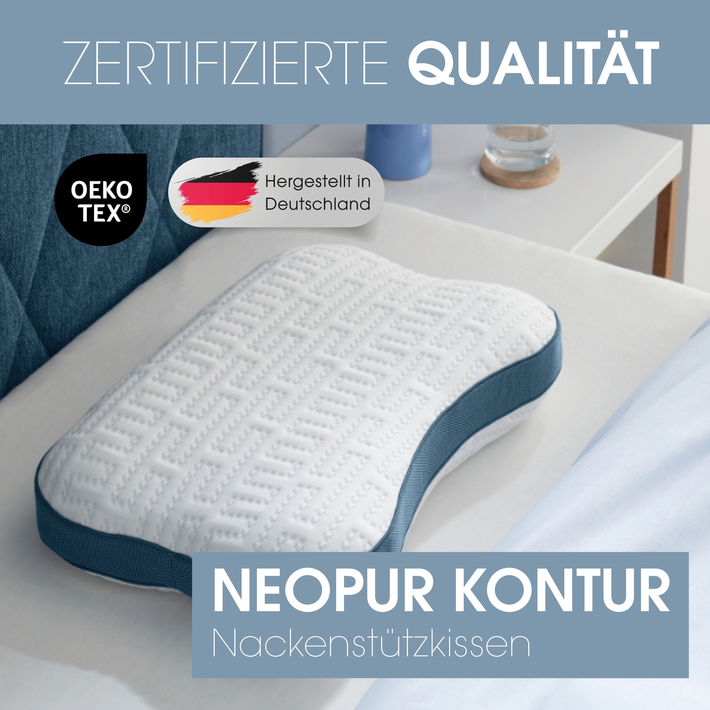 Schlaraffia Nackenstützkissen »Neopur Nackenstützkissen in 30x50 oder 40x70 cm« 1 tlg. Ergonomisch, Memory Foam, Seitenschläfer, Rückenschläfer, waschbar