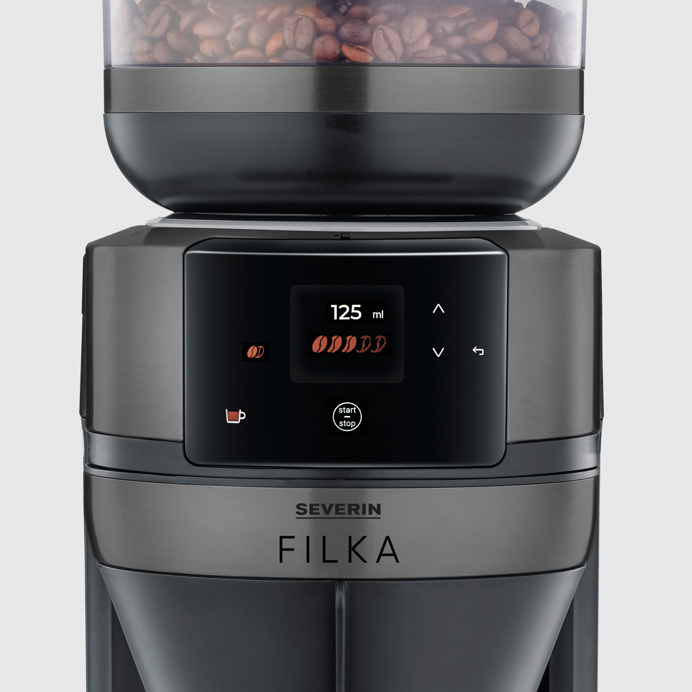 Severin Kaffeemaschine mit Mahlwerk »KA 4855 Filterkaffee-Vollautomat FILKA 2.0 Thermo«, 1,1 l Kaffeekanne, Papierfilter-Permanentfilter, 1x4