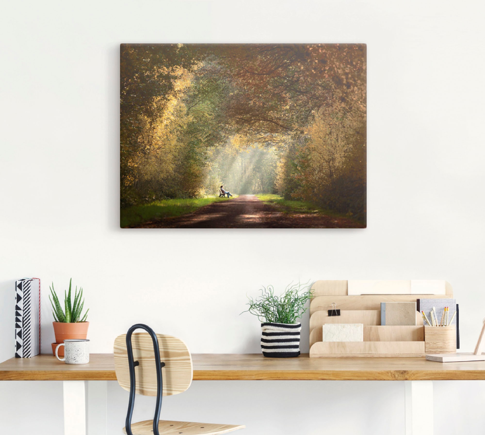 Artland Wandbild "Licht am Ende des Tunnels...", Wald, (1 St.), als Leinwan günstig online kaufen