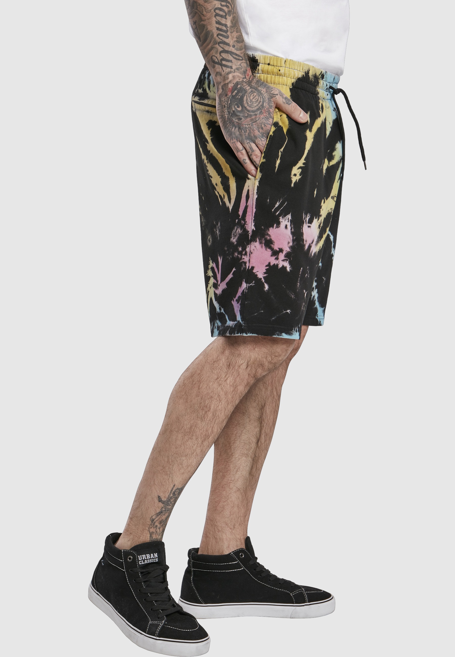 URBAN CLASSICS Stoffhose »Urban Classics Herren Tie Dye Sweat Shorts«