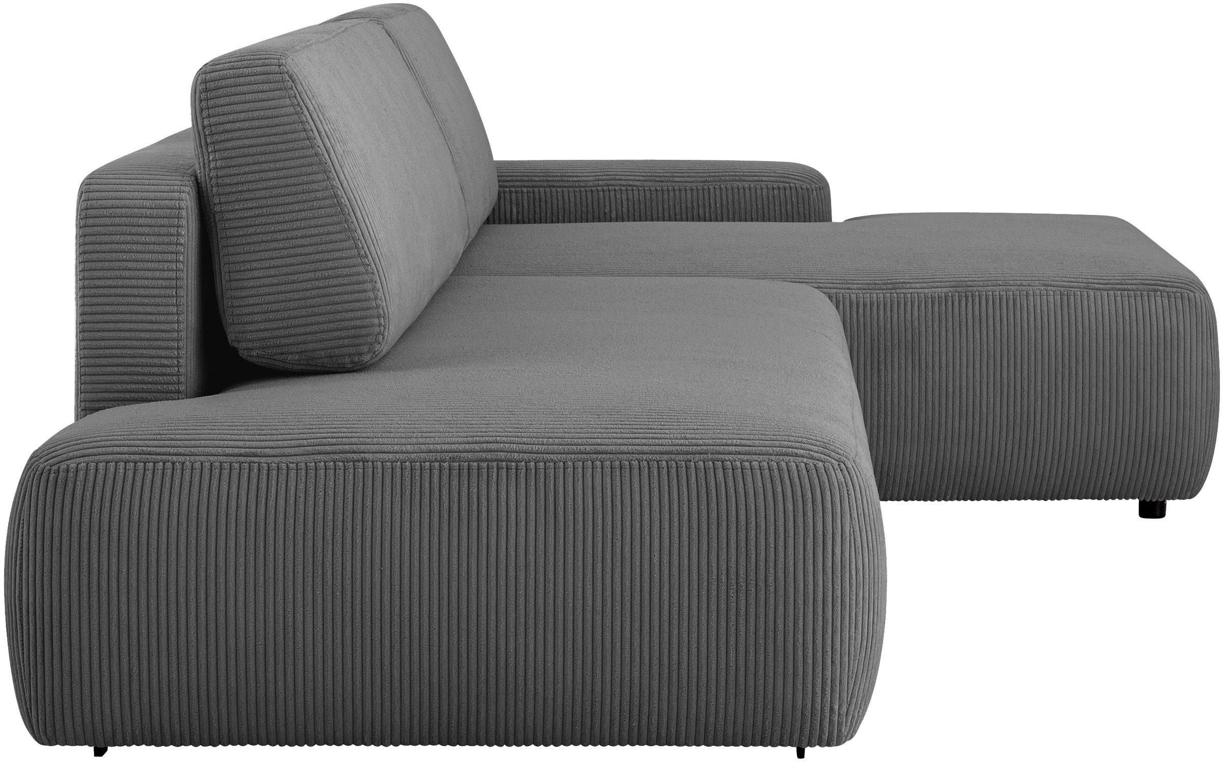 INOSIGN Ecksofa »TORGE, Schlafsofa Cord, Samtvelours u. Strukur fein, Couch in L-Form«, Schlaffunktion und Bettkasten, Liegefläche: 210x125 cm, neues Design