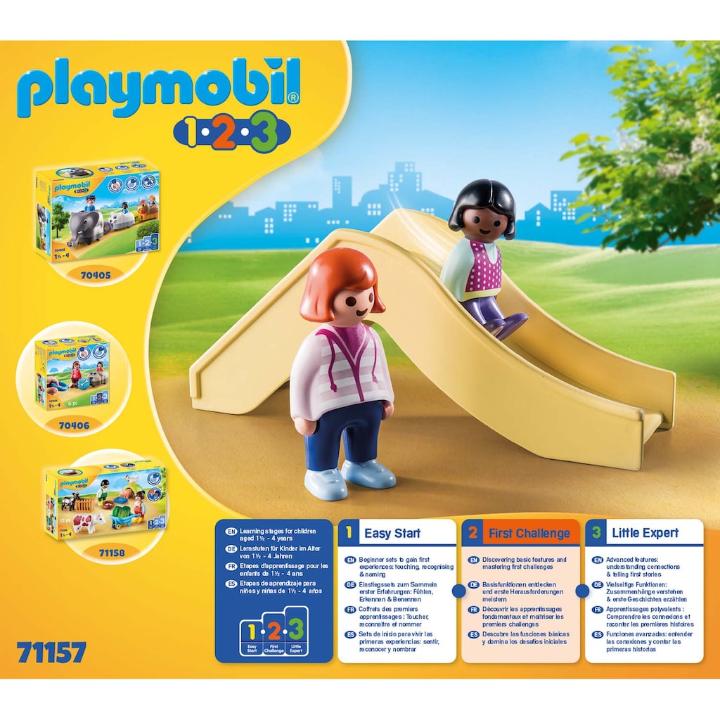 Playmobil® Konstruktions-Spielset »Spielplatz (71157), Playmobil 1-2-3«, (10 St.)