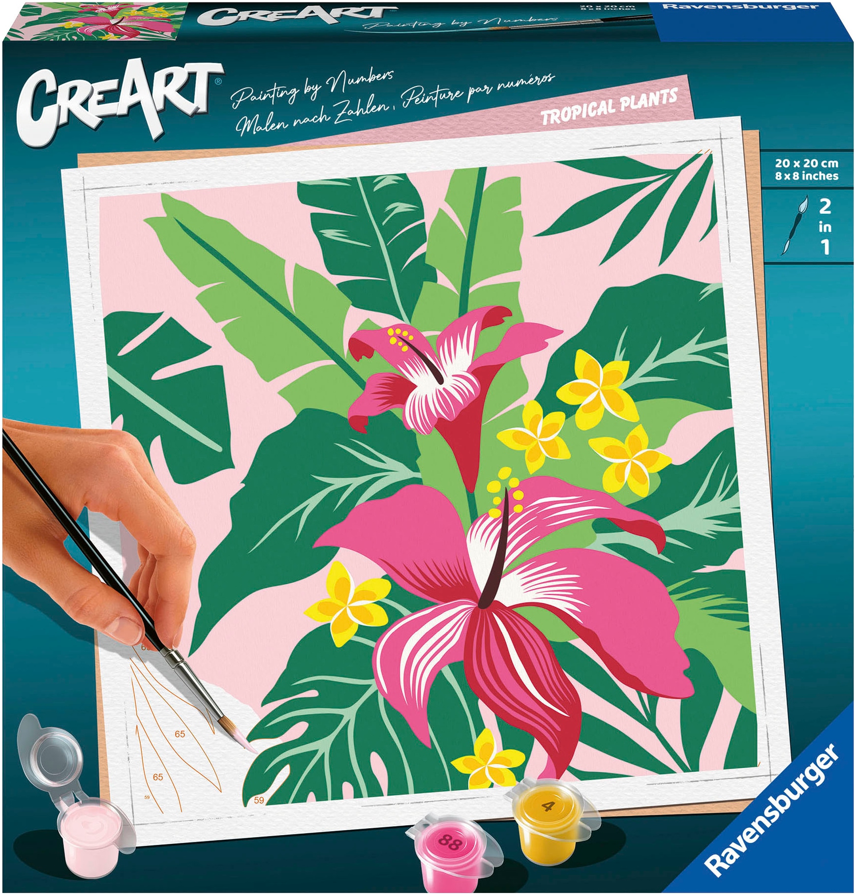 Ravensburger Malen nach Zahlen »Tropical Plants«, Made in Europe