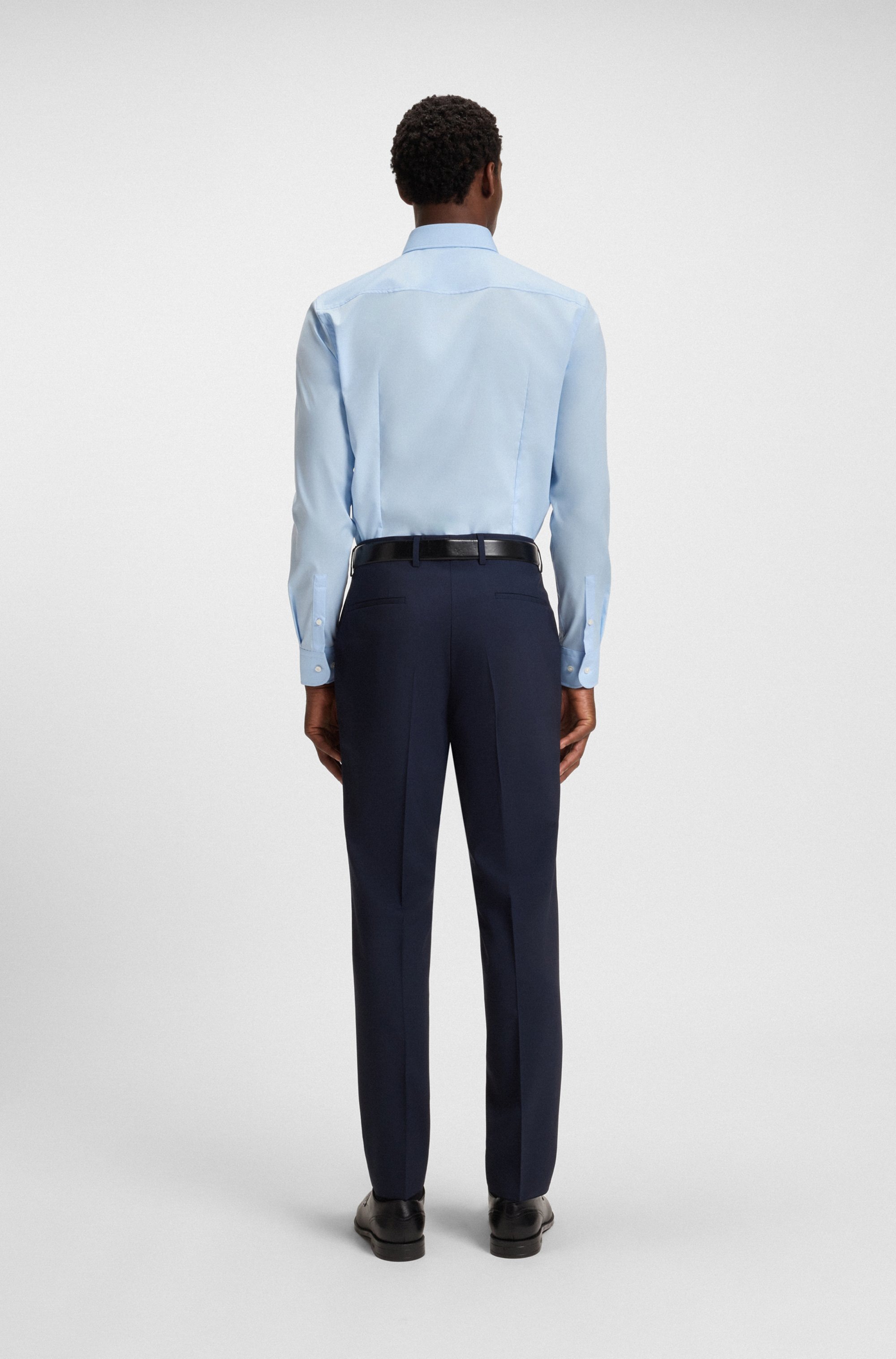 BOSS Businesshemd »Hank« Kentkragen, Slim-Fit, bügelleichte Qualität