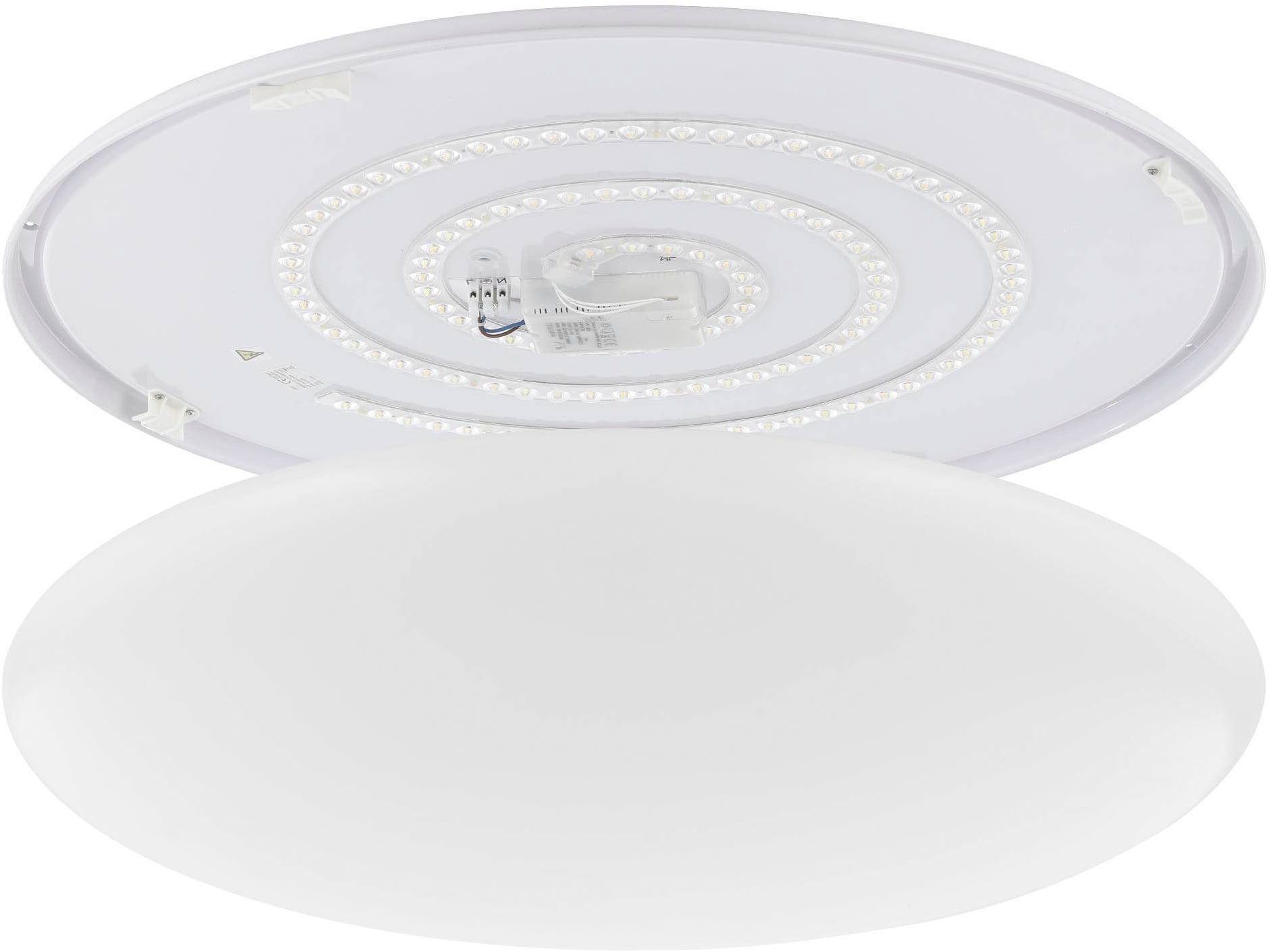 EGLO Deckenleuchte »Giron Deckenlampe, Stahl und Kunststoff, Wohnzimmerlampe, Flurlampe« LED-Modul 1 Stk. Kaltweiß | Neutralweiß | Warmweiß Wand-/Deckenleuchte - H8,5 x Ø76 cm - weiß - 54,5W inkl.