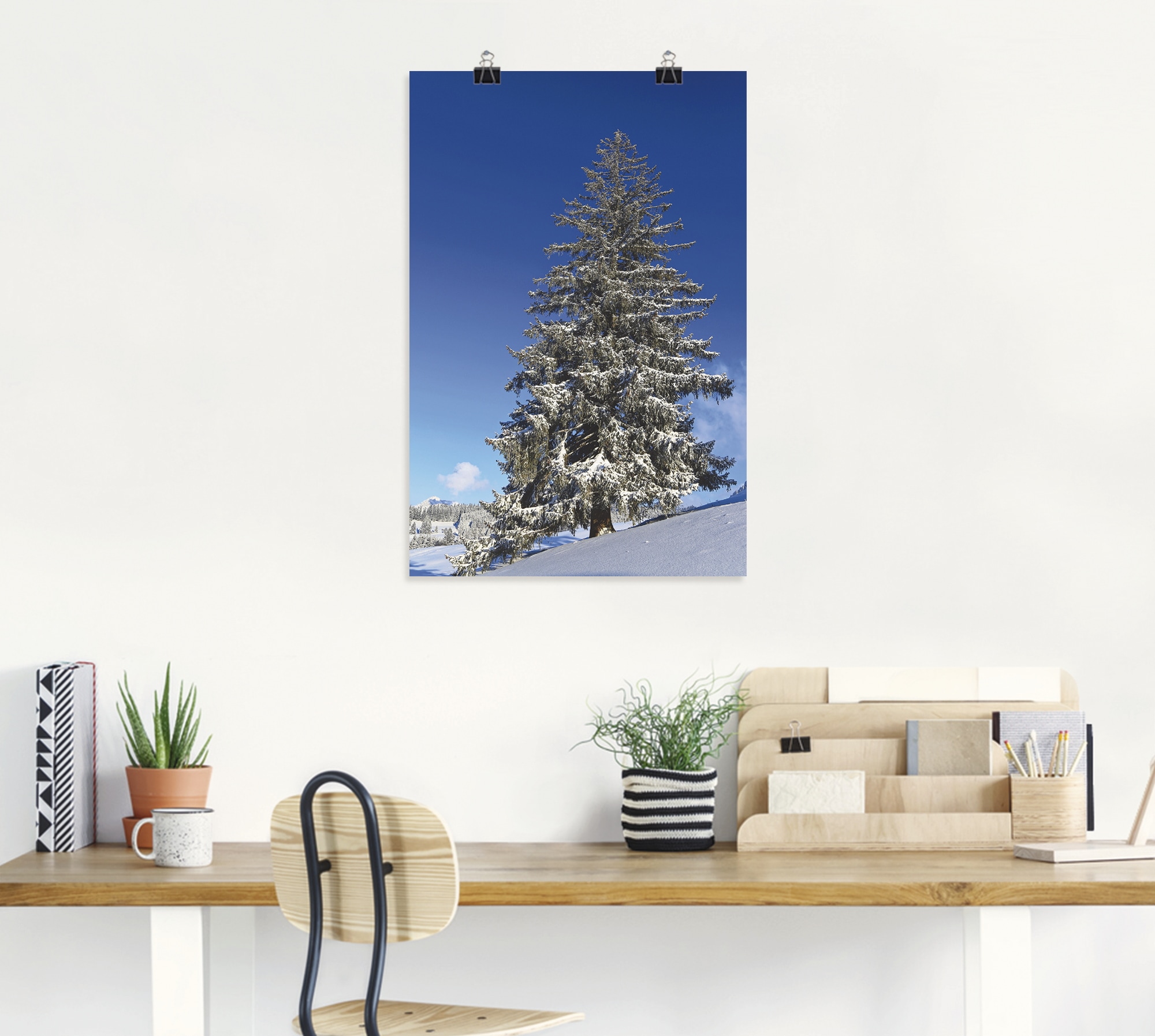 Artland Wandbild »Winterlandschaft im Allgäu«, Bäume, (1 St.), als Alubild, Leinwandbild, Wandaufkleber oder Poster in versch. Größen