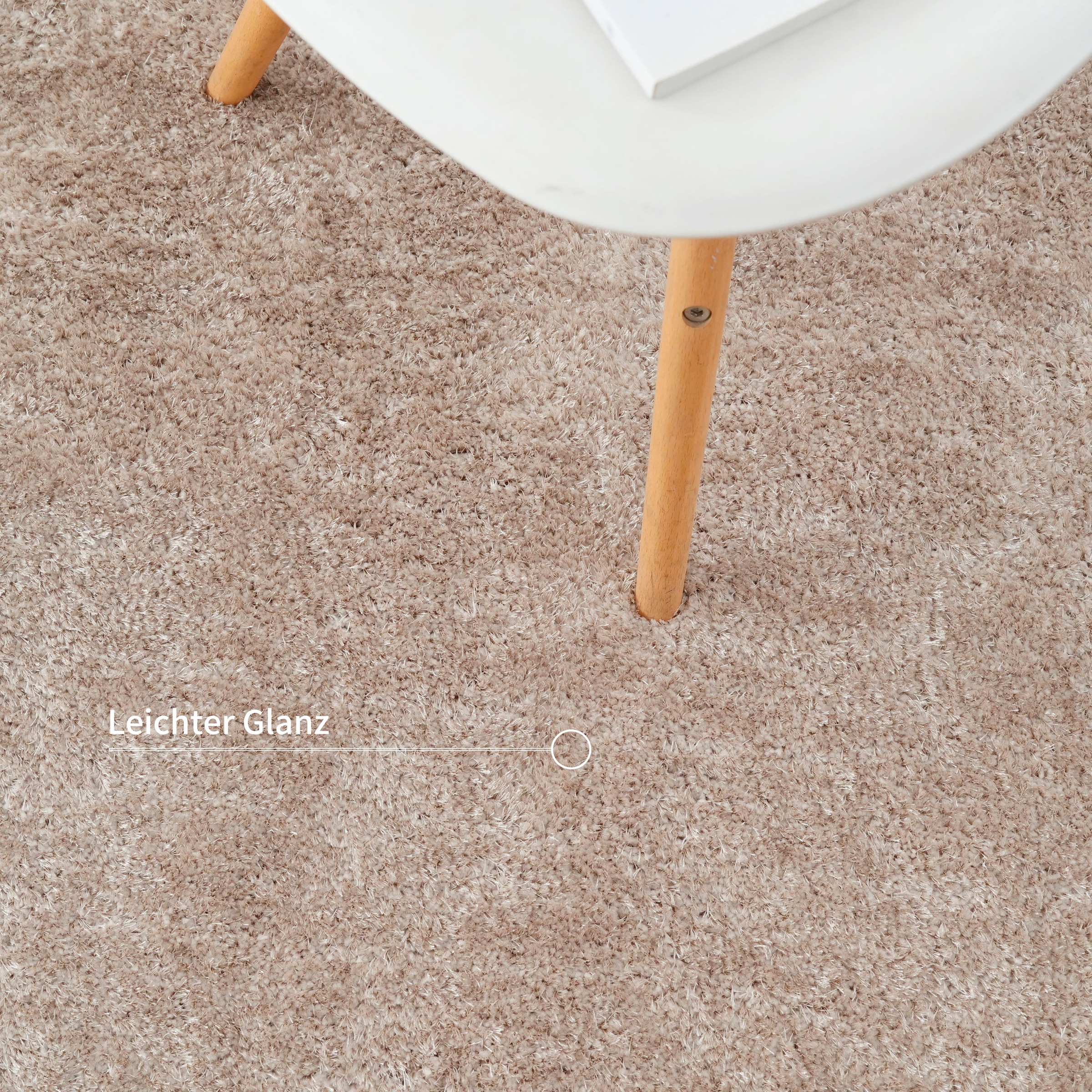 my home Hochflor-Teppich »Dana light, besonders weich, Mikrofaser Teppiche«, rechteckig, 25 mm Höhe, uni, leichter Glanz, Wohnzimmer, Schlafzimmer, Esszimmer