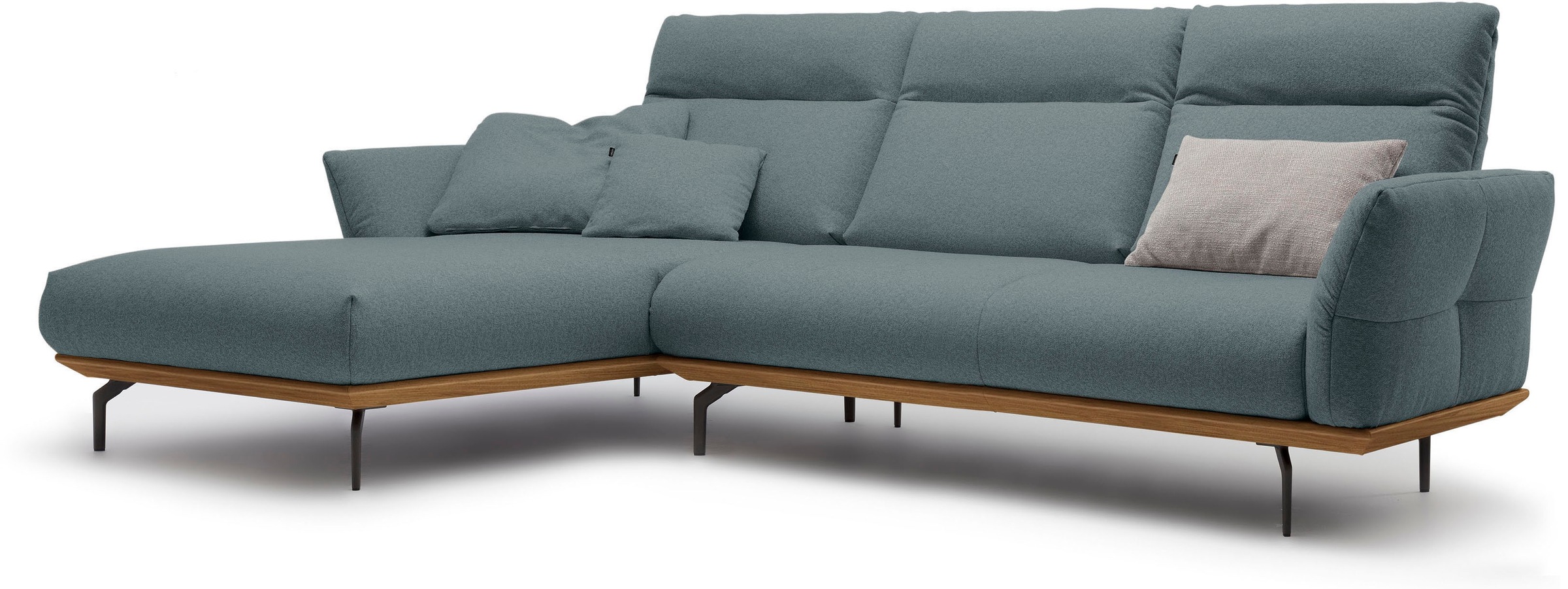 Creation BY ROLF BENZ Ecksofa »CR.460«, Sockel in Nussbaum, Winkelfüße in U günstig online kaufen