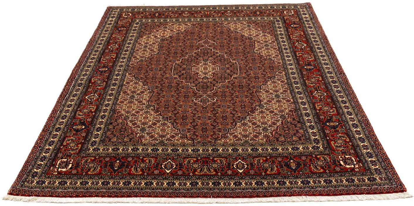 morgenland Wollteppich »Täbriz - 50 Raj Blumenmuster Beige 89 x 60 cm«, rec günstig online kaufen