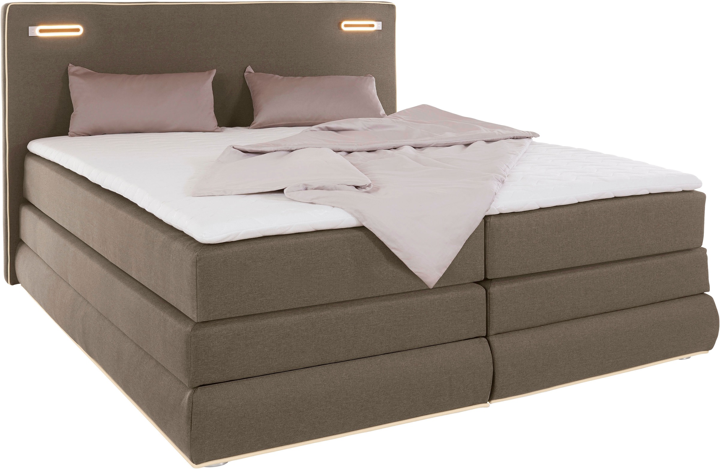 COLLECTION AB Boxspringbett »Ninoni mit Kaltschaummatratze«, inkl. Bettkast günstig online kaufen