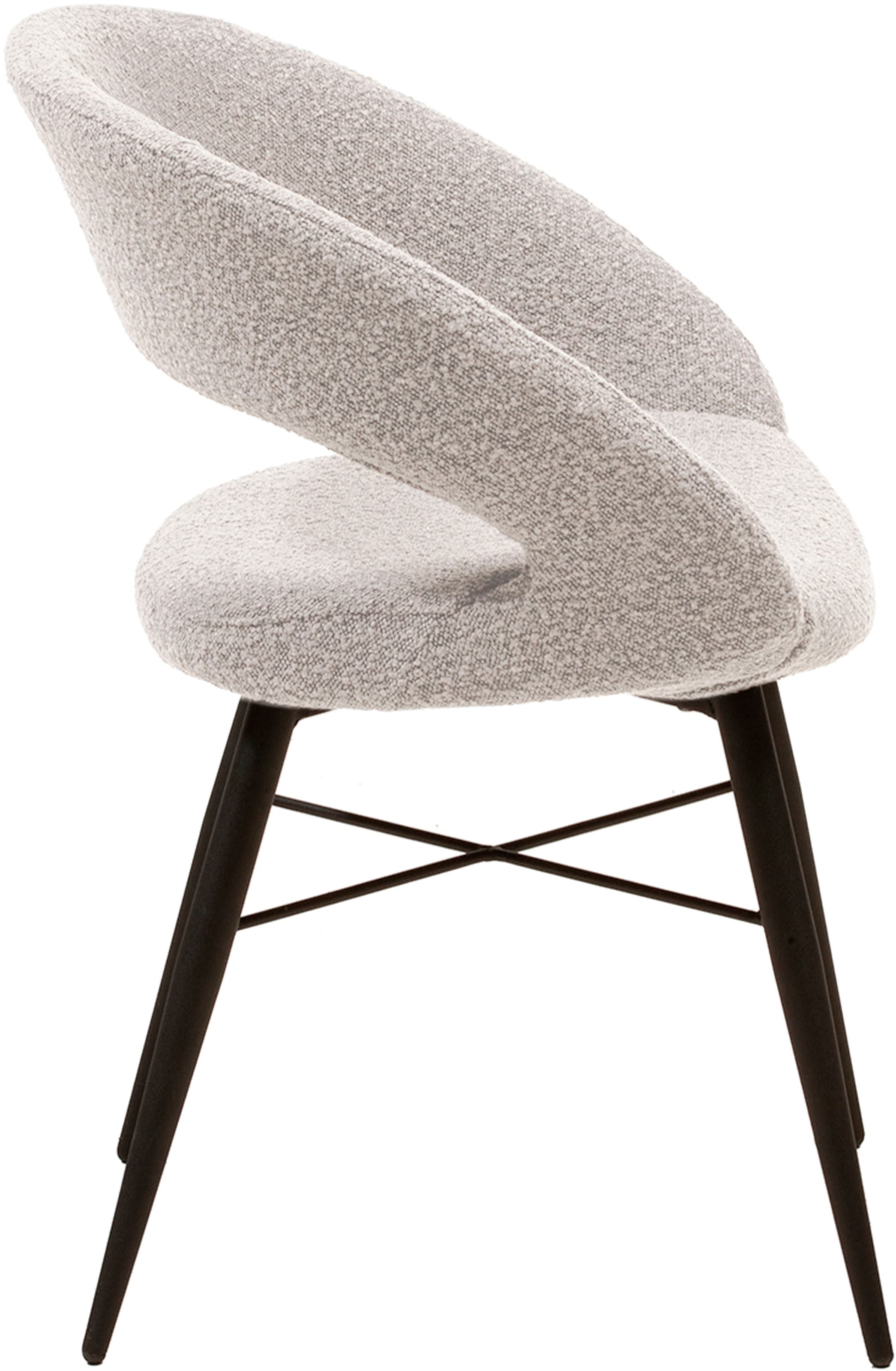 OMG Design Esszimmerstuhl »Marley«, (Set), 2 St., Stoff, mit modernem Cut-Out, Bouclé Bezug