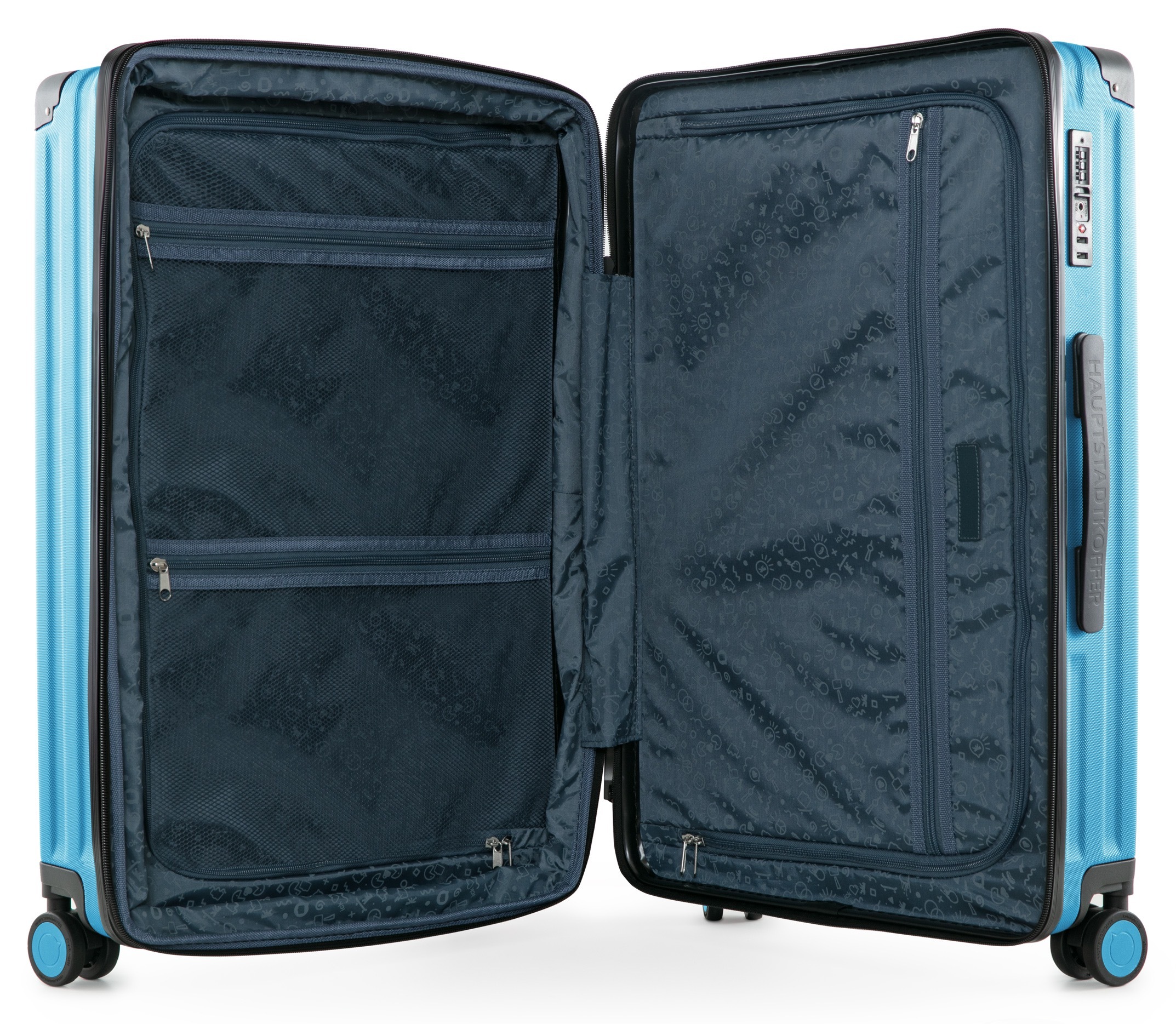 Hauptstadtkoffer Hartschalen-Trolley »Q-Damm, verschiedene Farben und Größen«, 4 Rollen, Hartschalenkoffer Reisekoffer Trolley mit TSA-Schloss