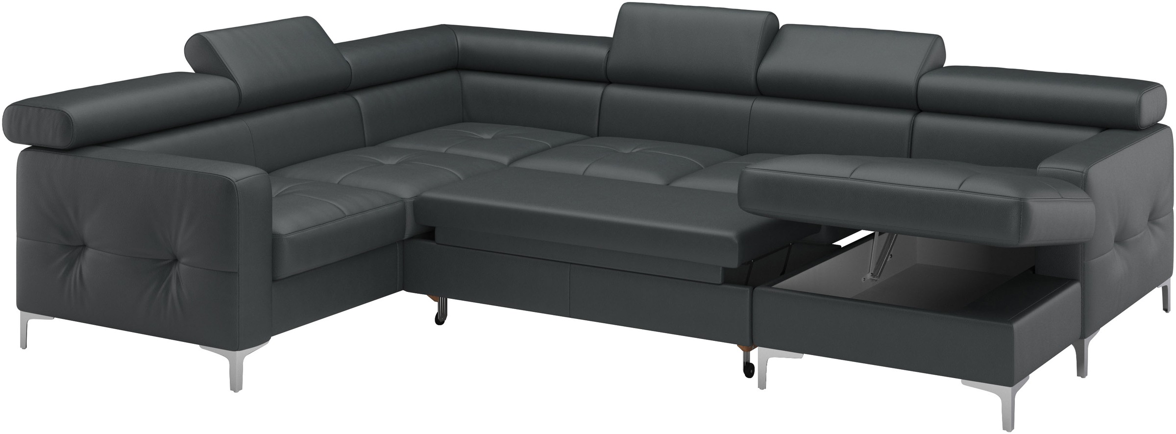 COTTA Wohnlandschaft »Sammy U-Form«, mit Kopfteilverstellung, optional mit Bettfunktion und Bettkasten