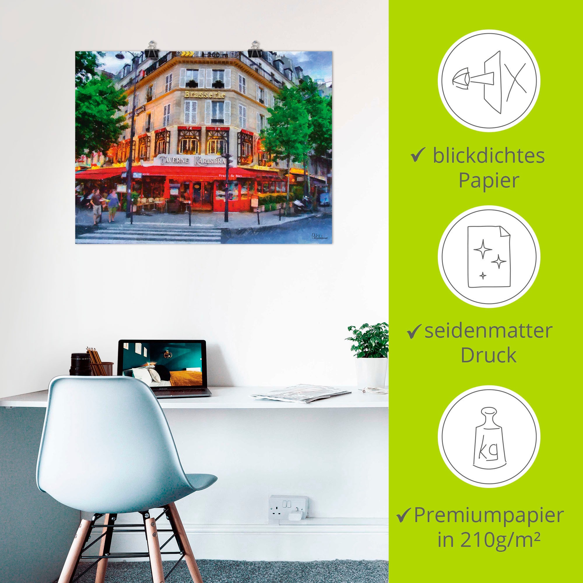 Artland Wandbild »Taverne Karlsbad«, Karlsbad, (1 St.), als Alubild, Leinwandbild, Wandaufkleber oder Poster in versch. Größen