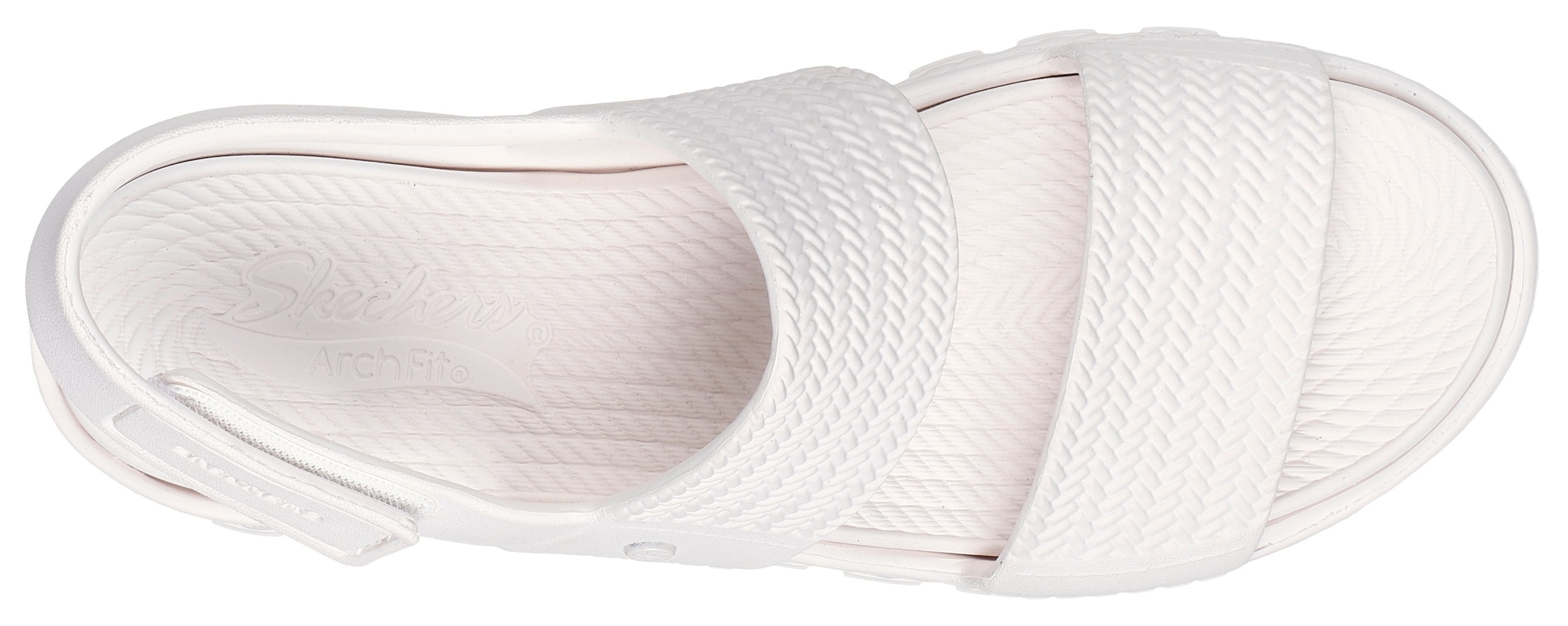 Skechers Sandale »ARCH FIT FOOTSTEPS-SUNNY DAYS«, Plateau Sandale, Sommerschuh mit Klettverschluss