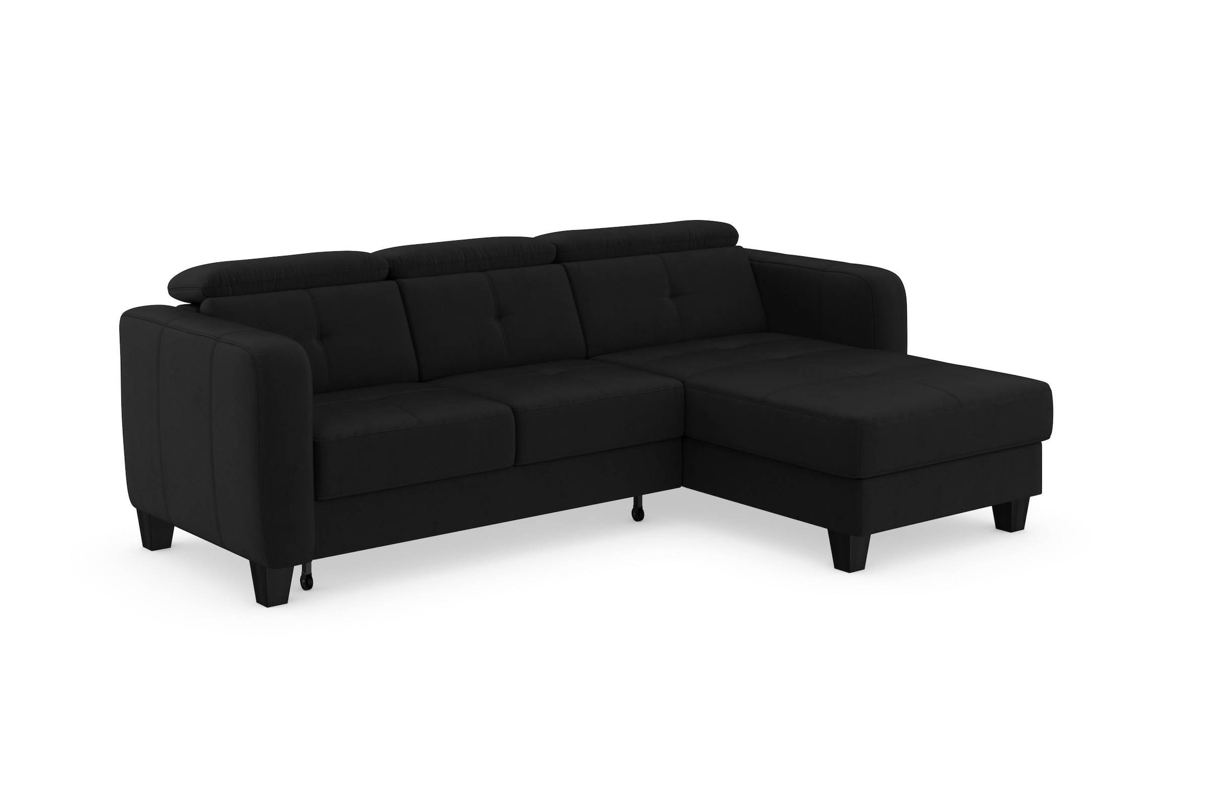 sit&more Ecksofa »Belluci L-Form«, inklusive Federkern, wahlweise mit Bettfunktion und Bettkasten