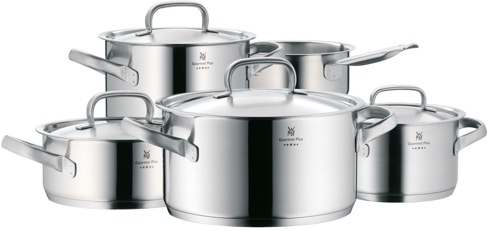 WMF Topf-Set »Gourmet Plus, Induktions Töpfe Set unbeschichtet mit Metallde günstig online kaufen