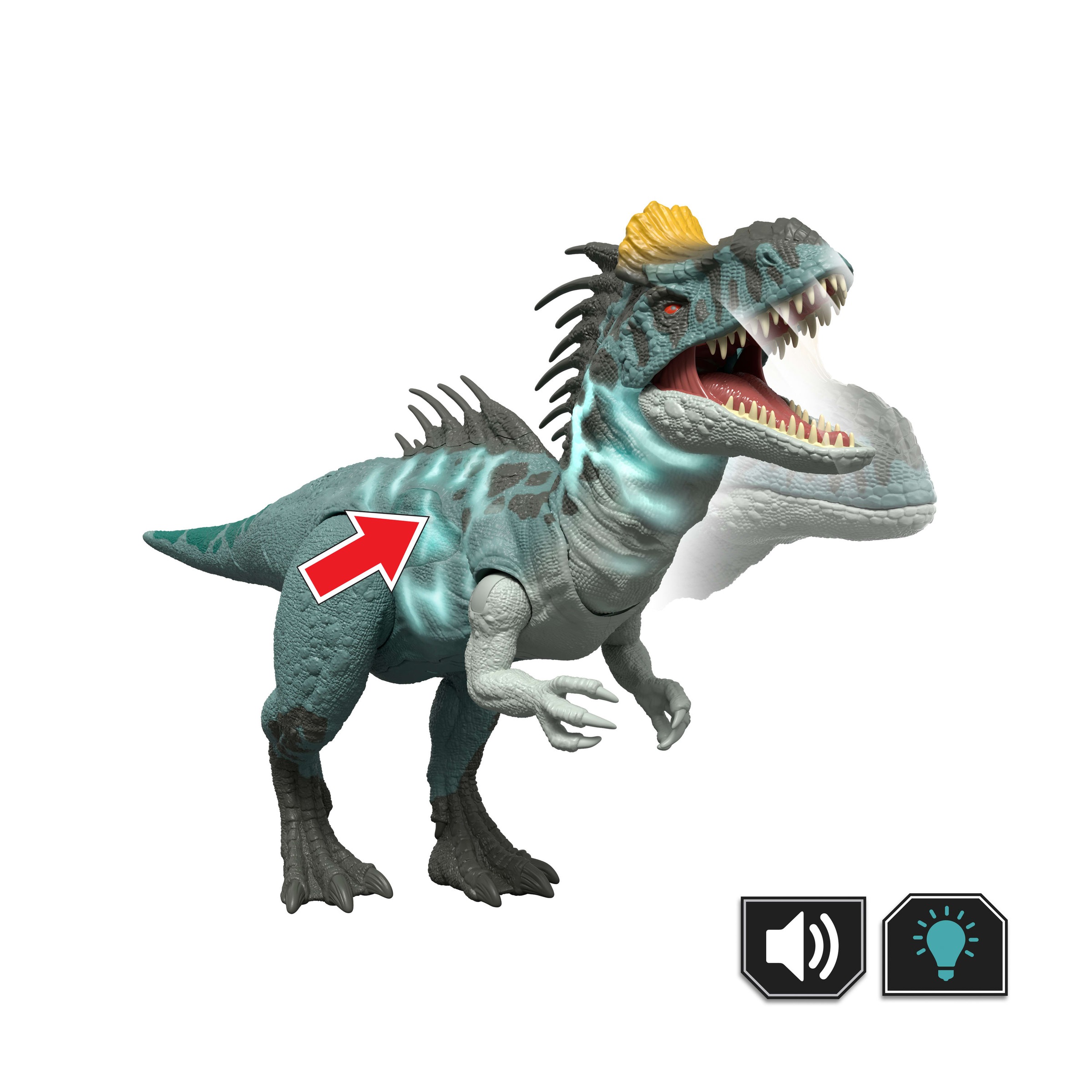 Mattel® Actionfigur »Jurassic World Wild Roar - Cryolophosaurus« mit Licht und Sound