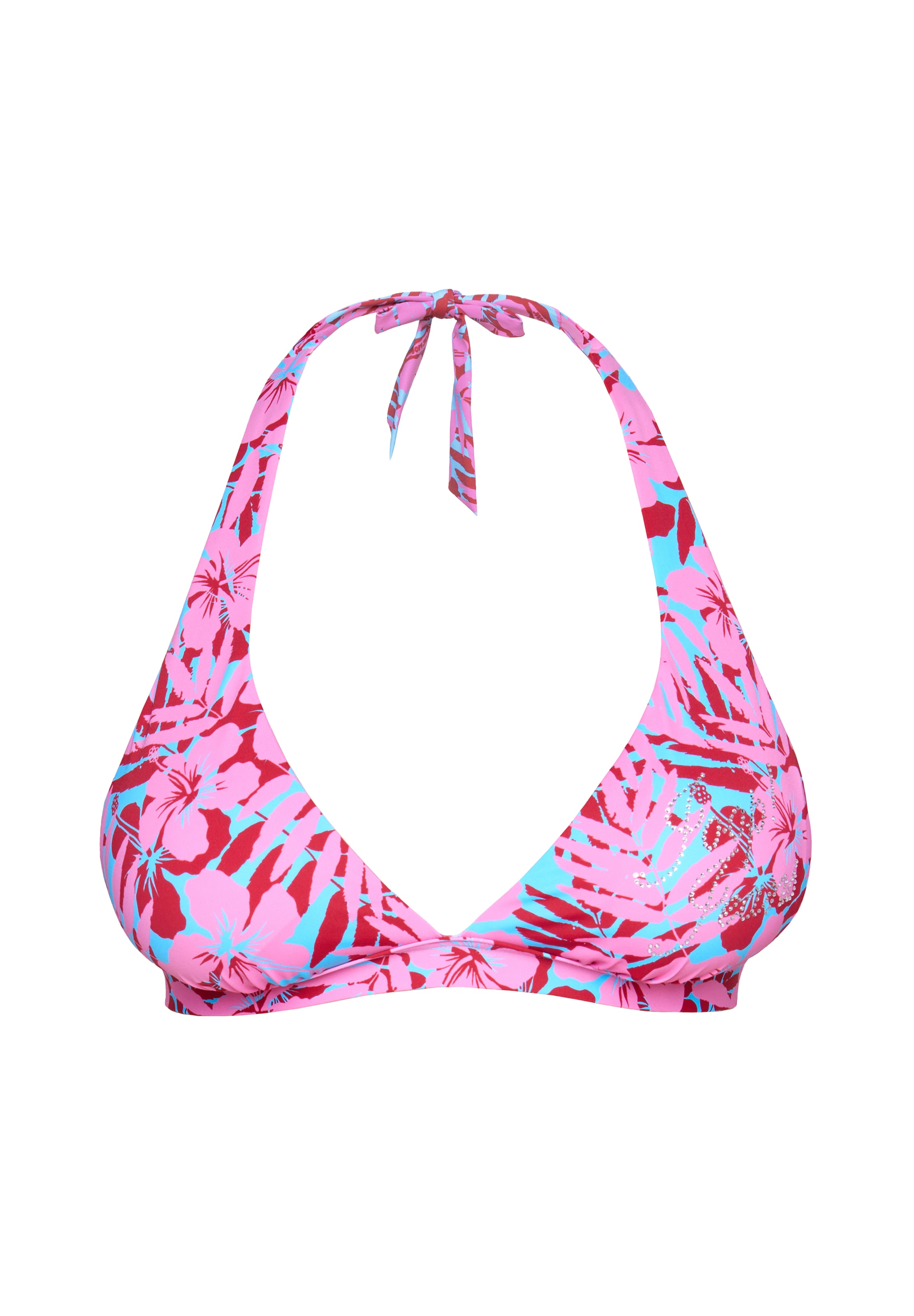 JOOP! Jeans Bandeau-Bikini-Top »Hibiscus Beach (JOOP! Jeans)« mit exotischem Hibiskus-Print, aus Polyamid und Elasthan