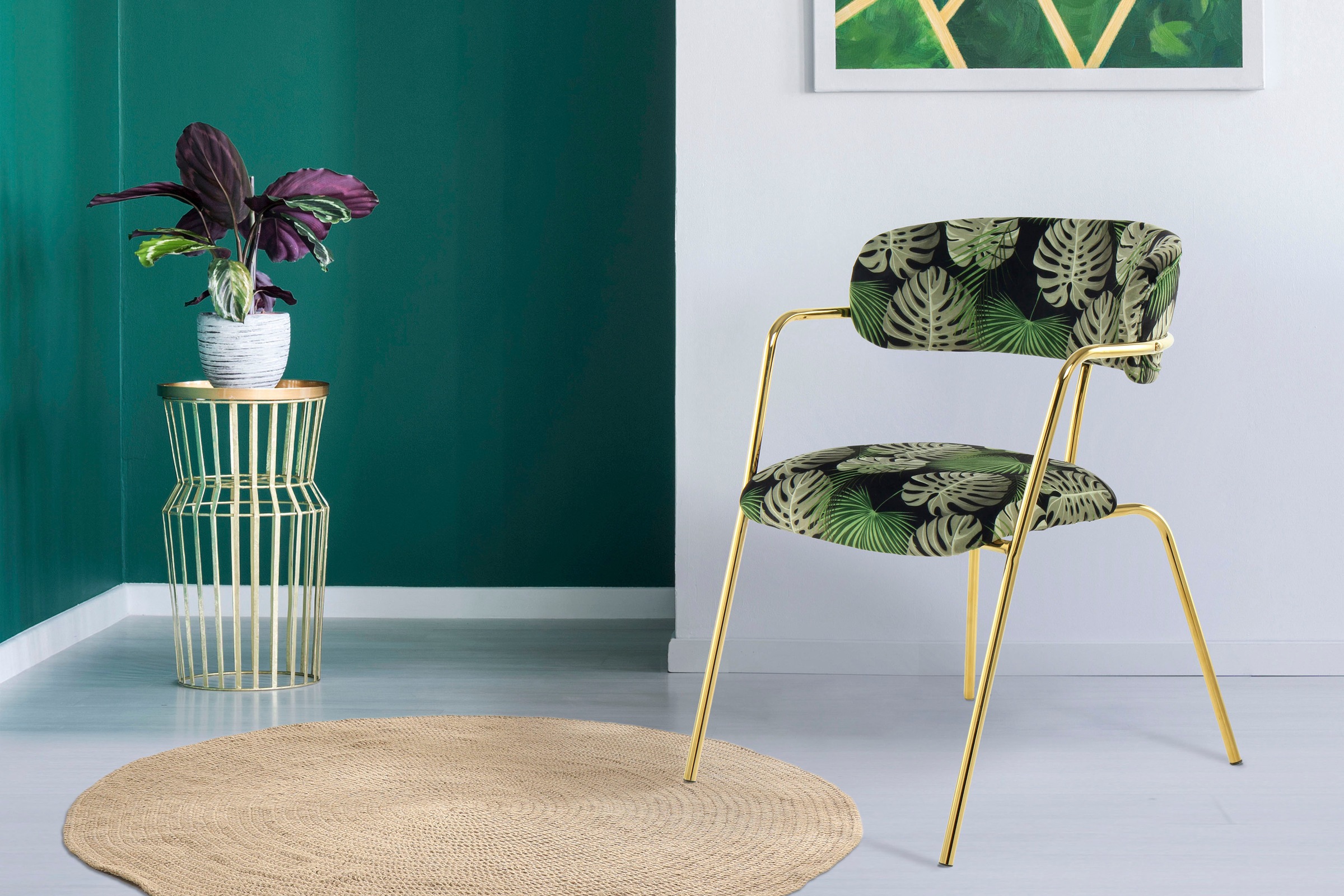 Kayoom Stuhl »Forest 625 2er-Set, samtweicher Bezug mit hohem Sitzkomfort«, günstig online kaufen