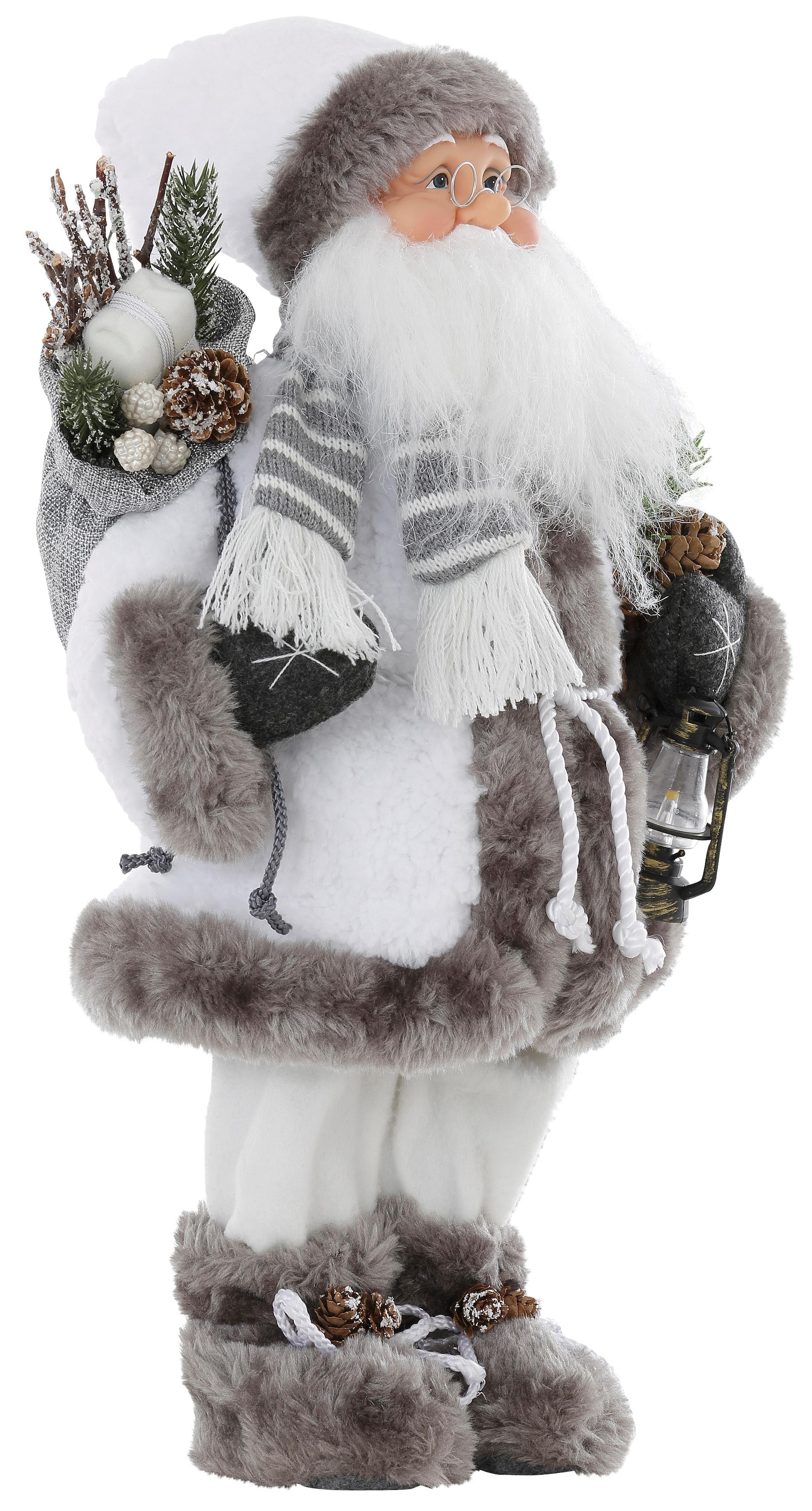 HOSSNER - HOMECOLLECTION Weihnachtsmann Laterne«, online Mantel »Santa Weihnachtsdeko bestellen weißem und mit