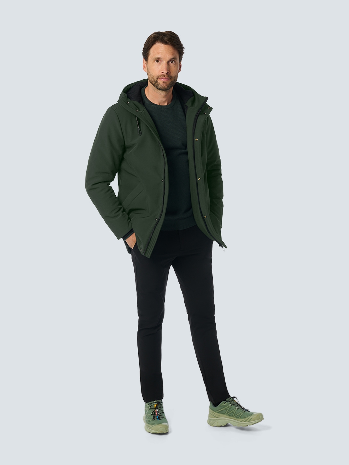 NO EXCESS Parka »No Excess Softshell-Jacke mit Kapuze«