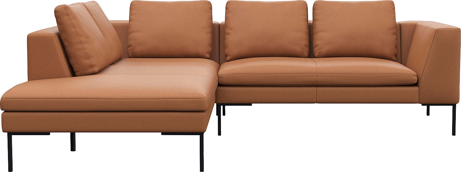FLEXLUX Ecksofa »Loano, superbequemer Sitzkomfort durch Kaltschaum im Sitz, günstig online kaufen
